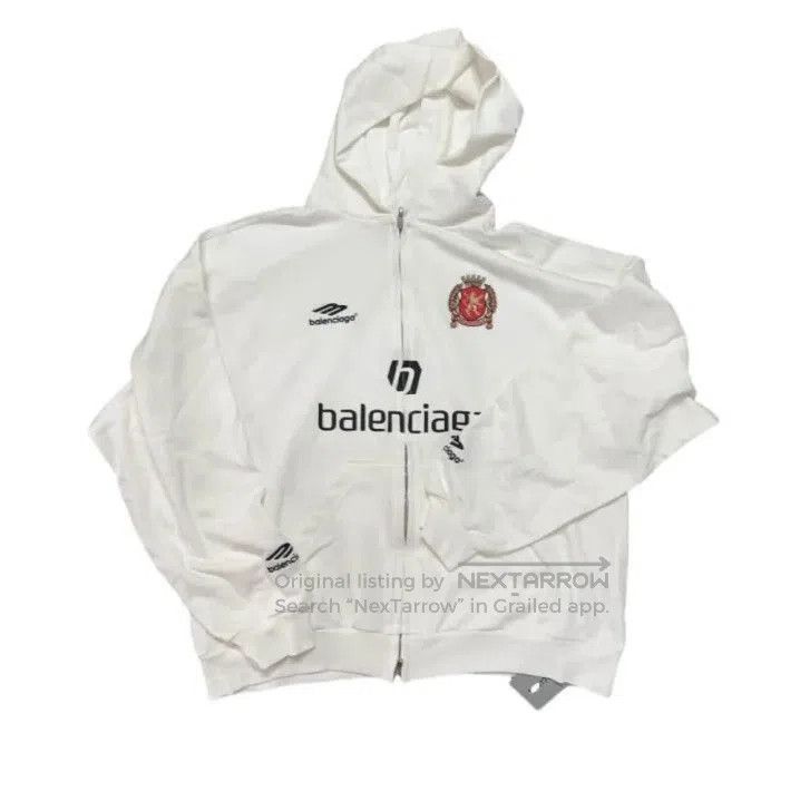 Balenciaga Balenciaga Classic Stylish White Hoodie Jacket. Size US XXS / EU 40 - 1 Thumbnail