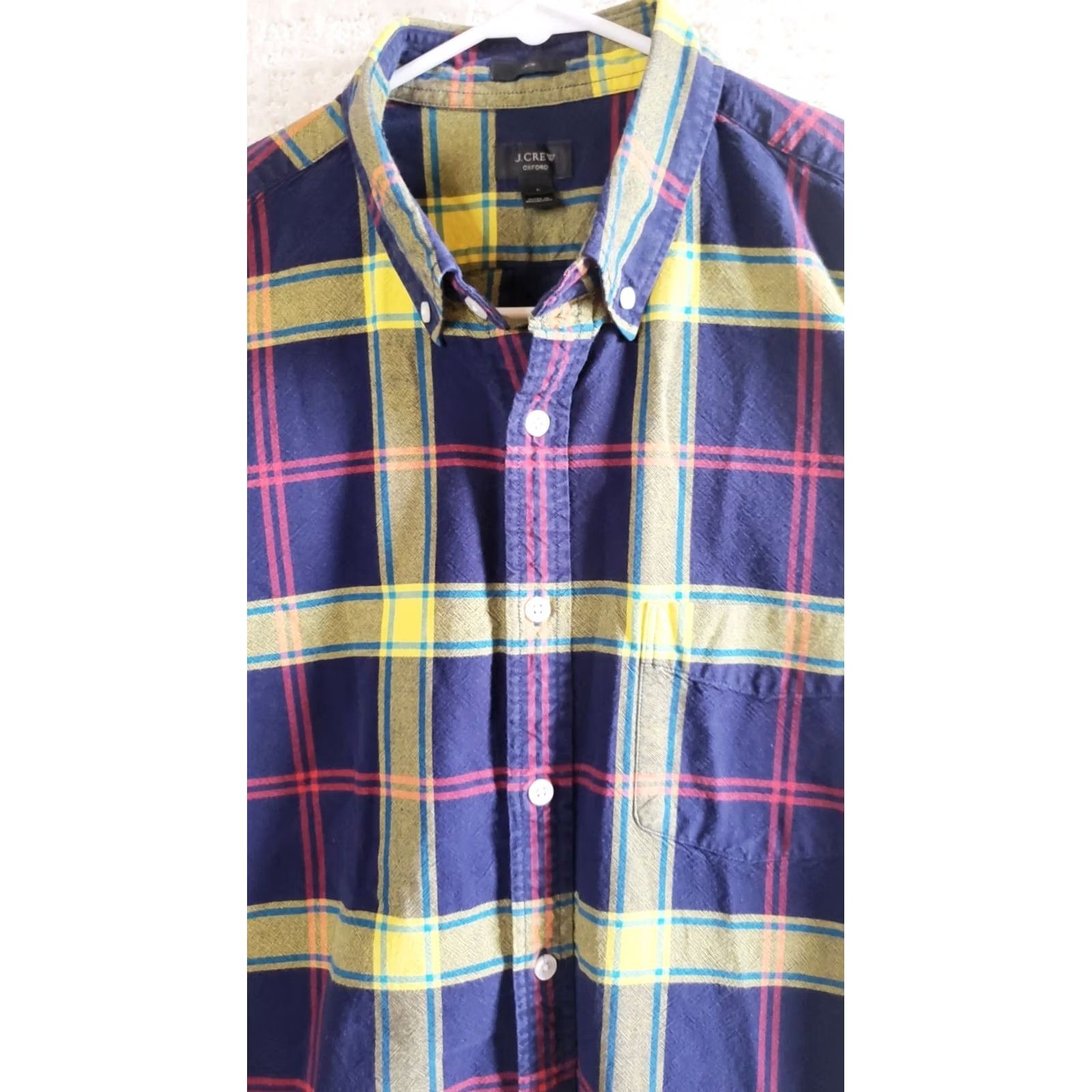 J.Crew J. Crew Oxford Shirt Slim Fit Button-Down Plaid Multicolor Long Sleeve Men’s Large Shirt Size US L / EU 52-54 / 3 - 5 Thumbnail