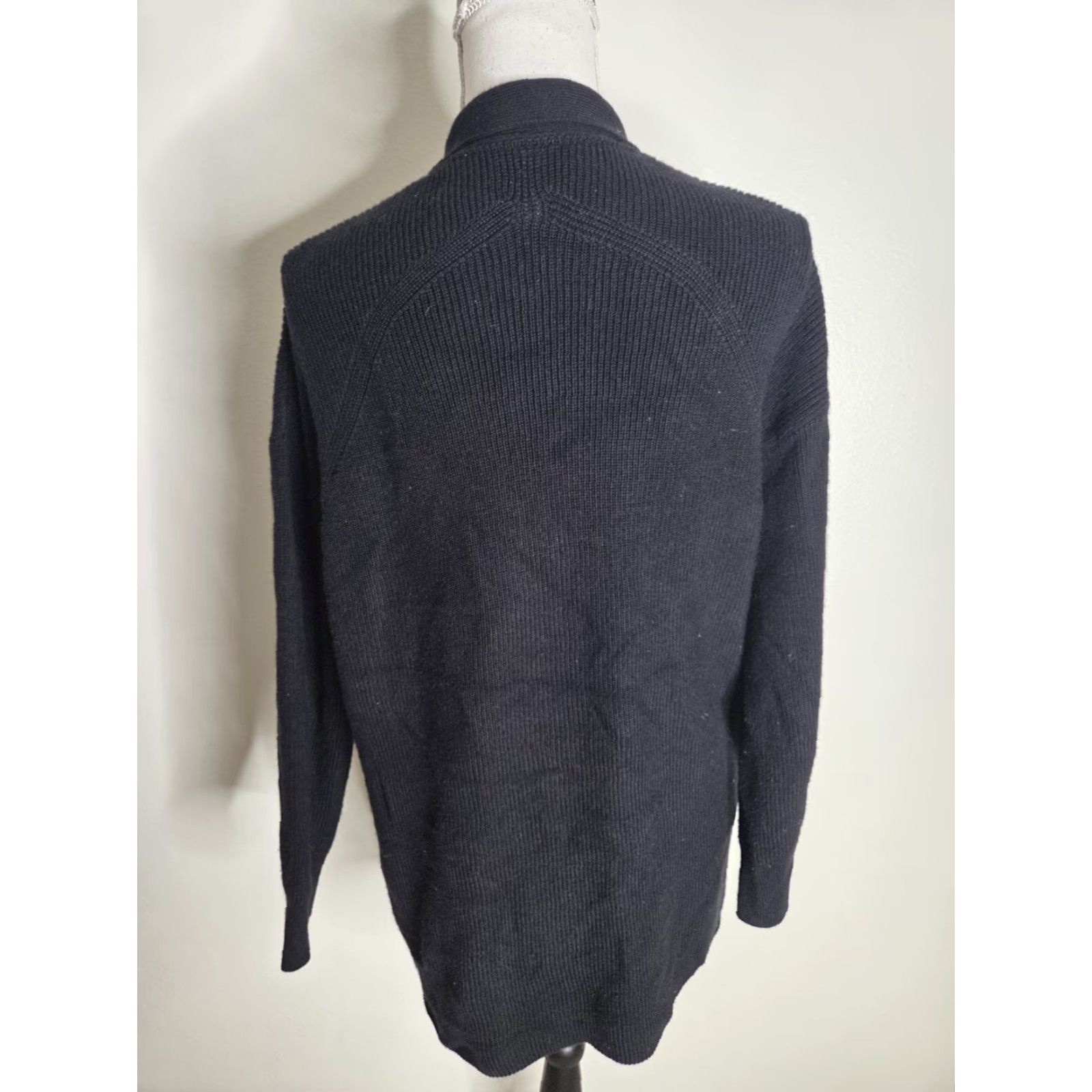 Lululemon Lululemon Merino Wool-Blend Rib Long Wrap Sweater 4 BLACK Open Ribbed Small Shirt Womens Size S / US 4 / IT 40 - 3 Thumbnail