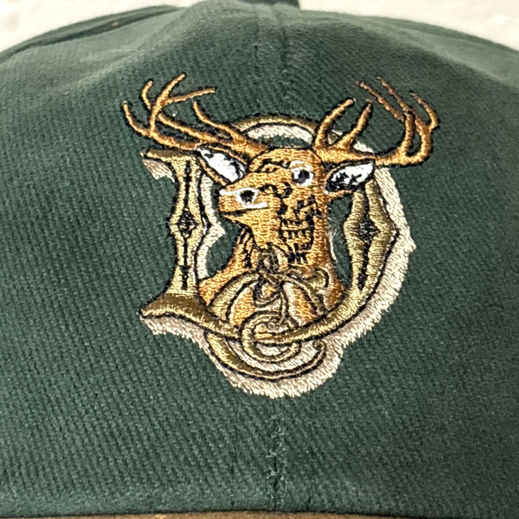 John Deere VINTAGE John Deere Snapback Baseball Cap Hat Two Tone Green Embroidered Buck Size ONE SIZE - 4 Thumbnail