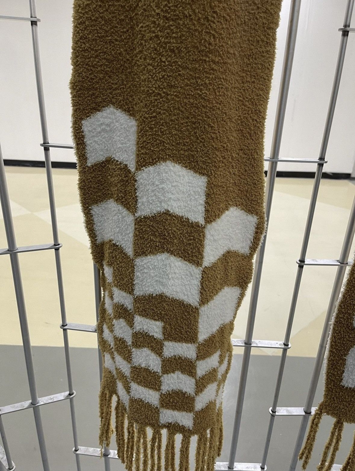 Rhude RHUDE AW22 Checkerboard Spellout oversized scarf Size ONE SIZE - 3 Thumbnail