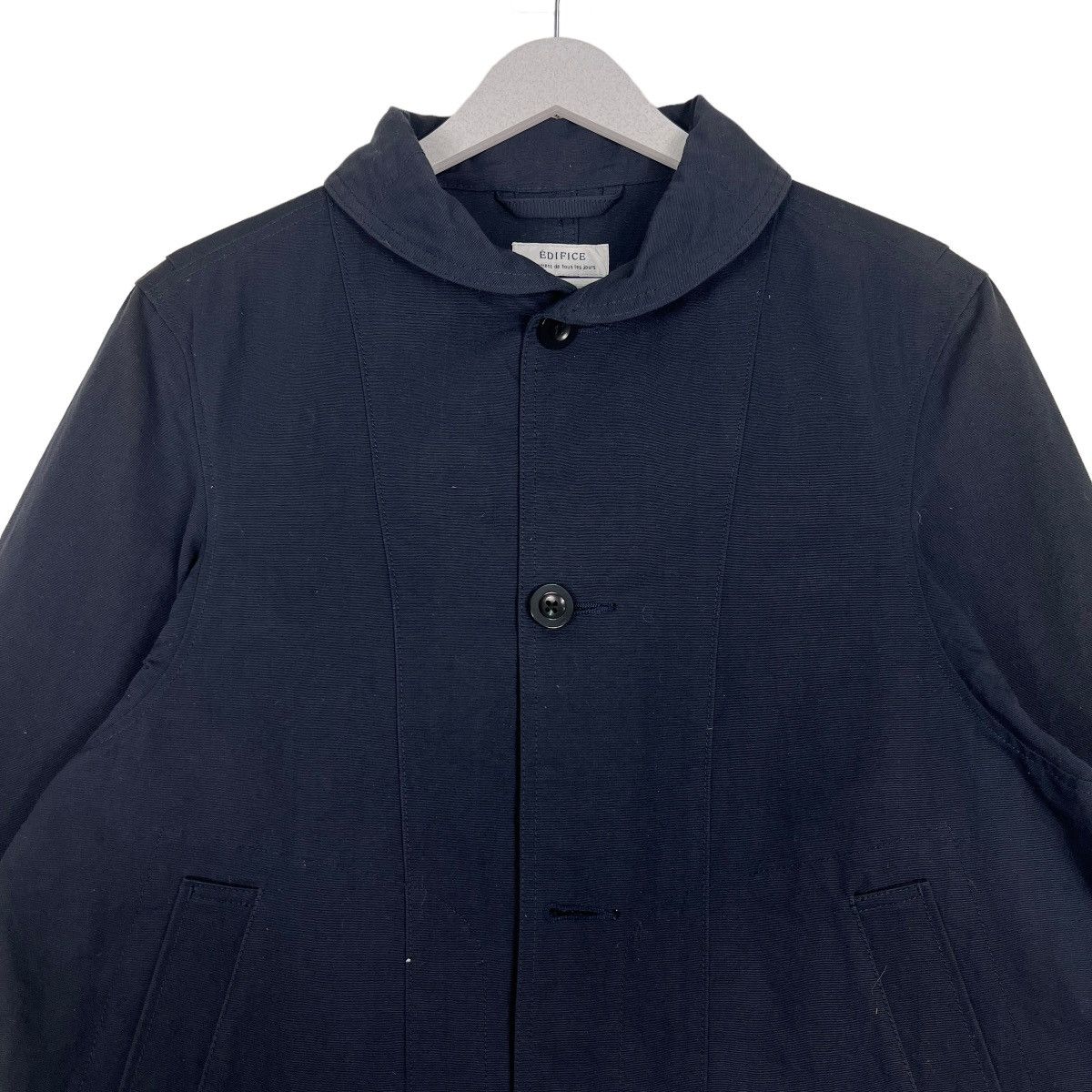 Edifice Japan 🔥 EDIFICE JAPAN INDIGO SHAWL COLAR CHORE JACKET MADE JAPAN Size US M / EU 48-50 / 2 - 3 Thumbnail