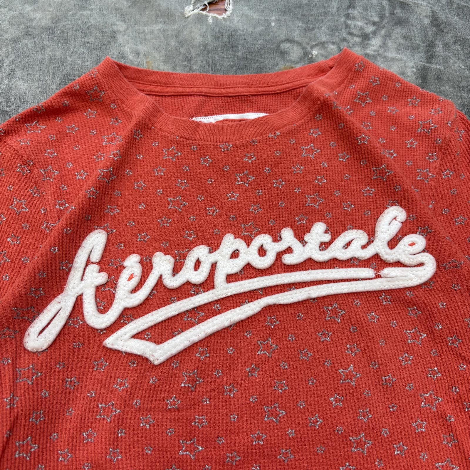 Aeropostale Vintage Y2K Aeropostale AOP Stars Cute Grunge Thermal Shirt Size M / US 6-8 / IT 42-44 - 2 Thumbnail