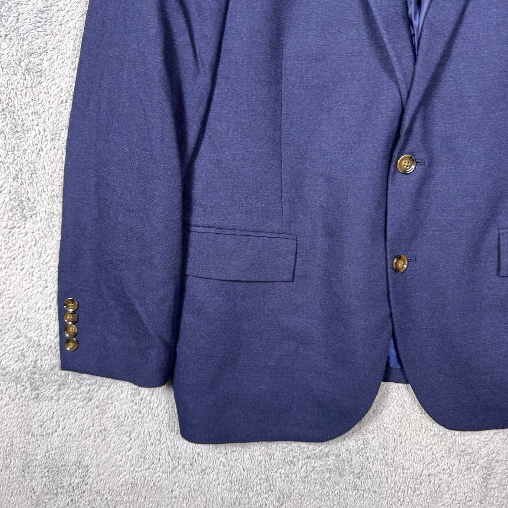 J.Crew J.CREW Thompson Flex Wool Blazer Mens 44R Sport Coat 2 Button Preppy Blazer Jacket Blue Men's Regular Wool Blazer Size 44R - 2 Thumbnail