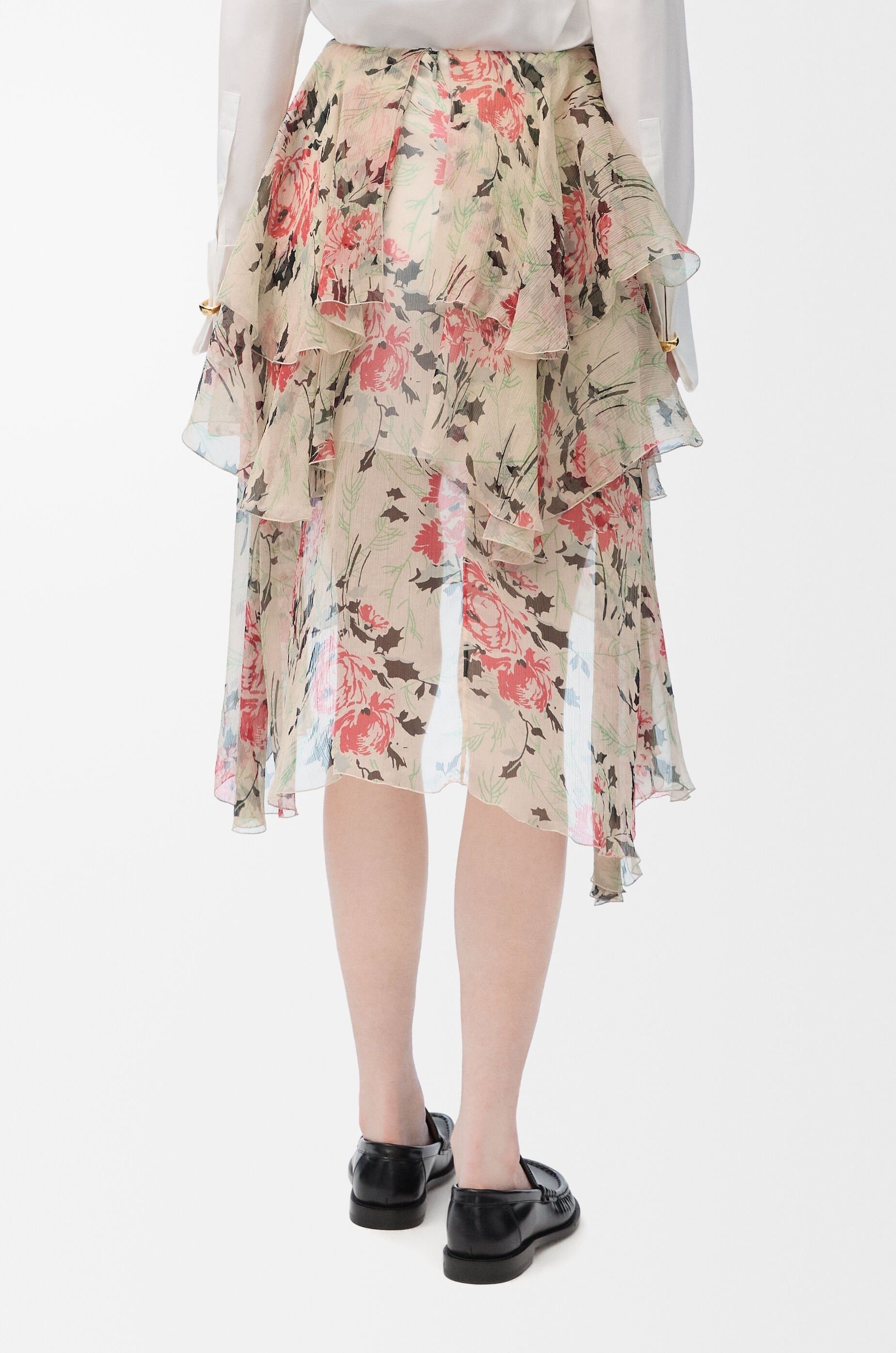 Loewe o1in1g0426 Skirt in Silk in Multicolor Size 26" / US 2 / IT 38 - 4 Thumbnail