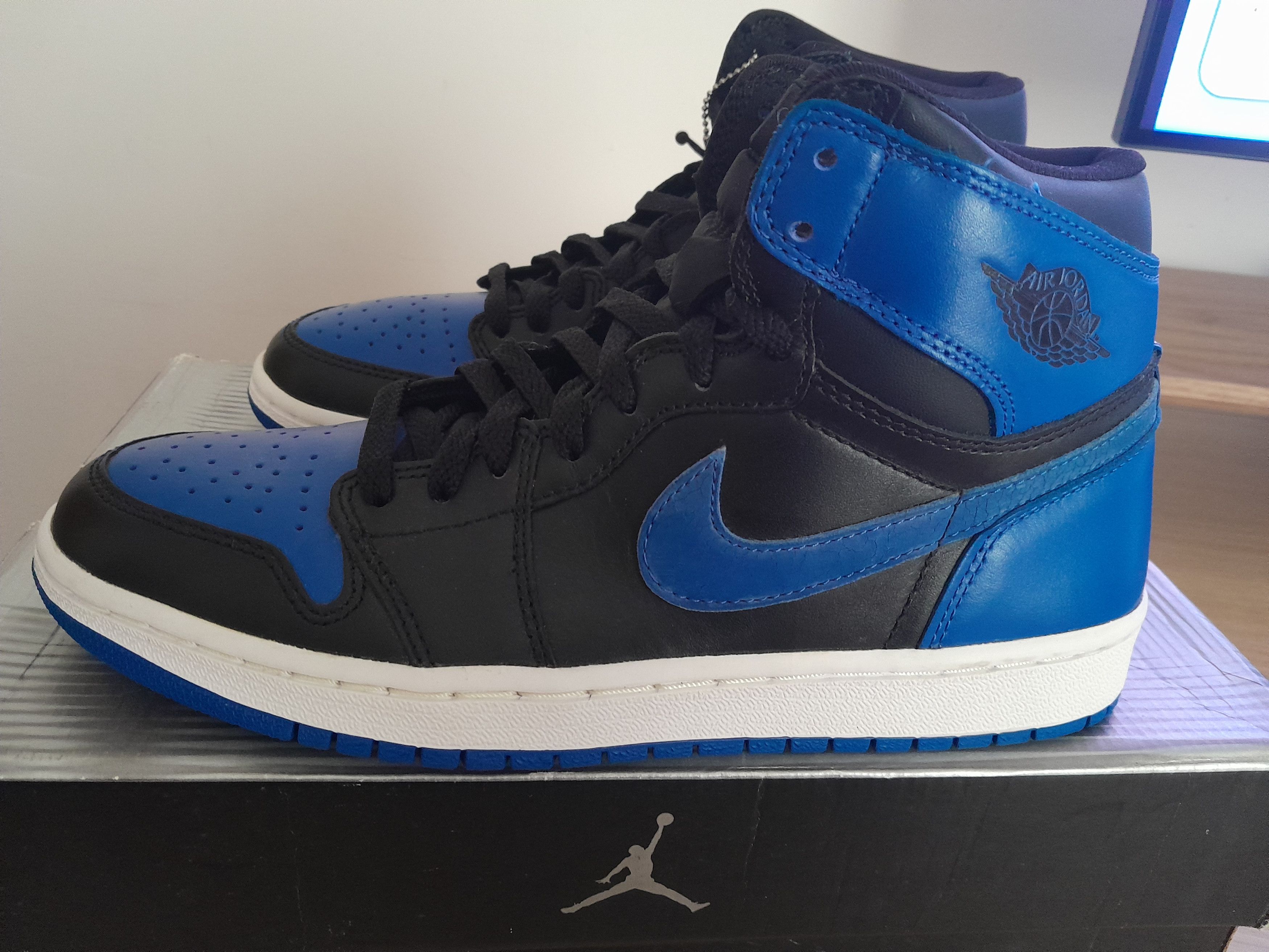 Nike Nike Air Jordan 1 Retro Black Royal Blue (2001) Size US 8 / EU 41 - 4 Thumbnail