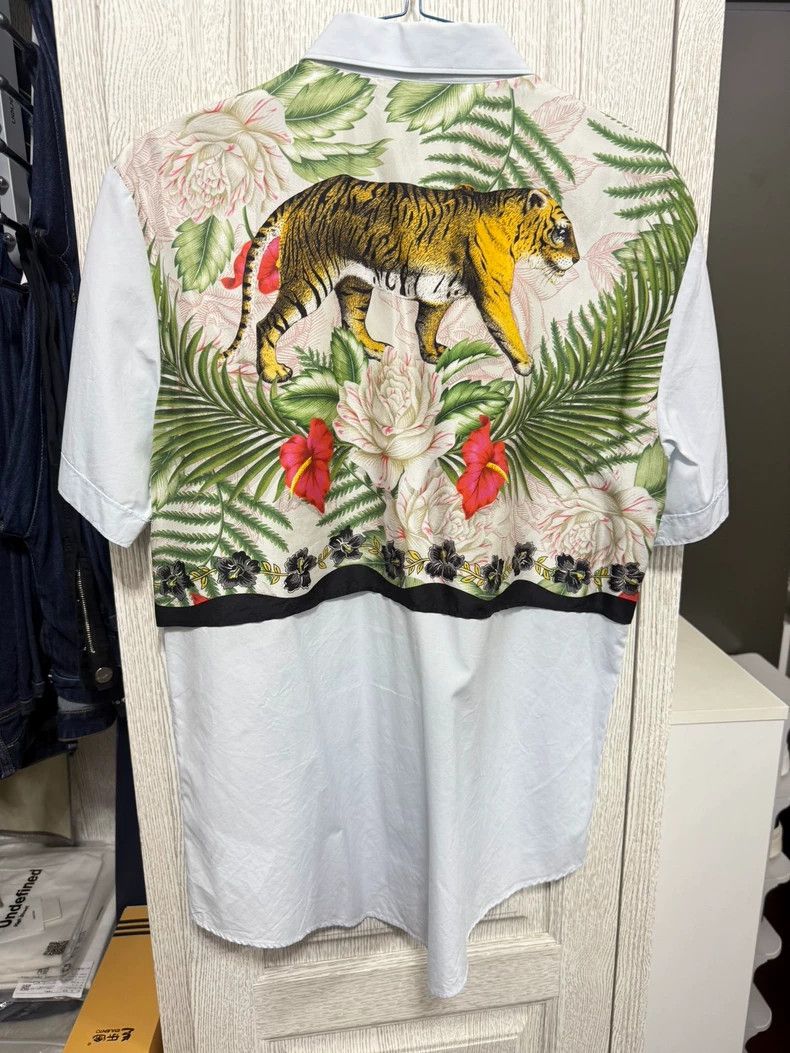 Gucci Men's Short Sleeve Shirt with Tiger Design - dmc