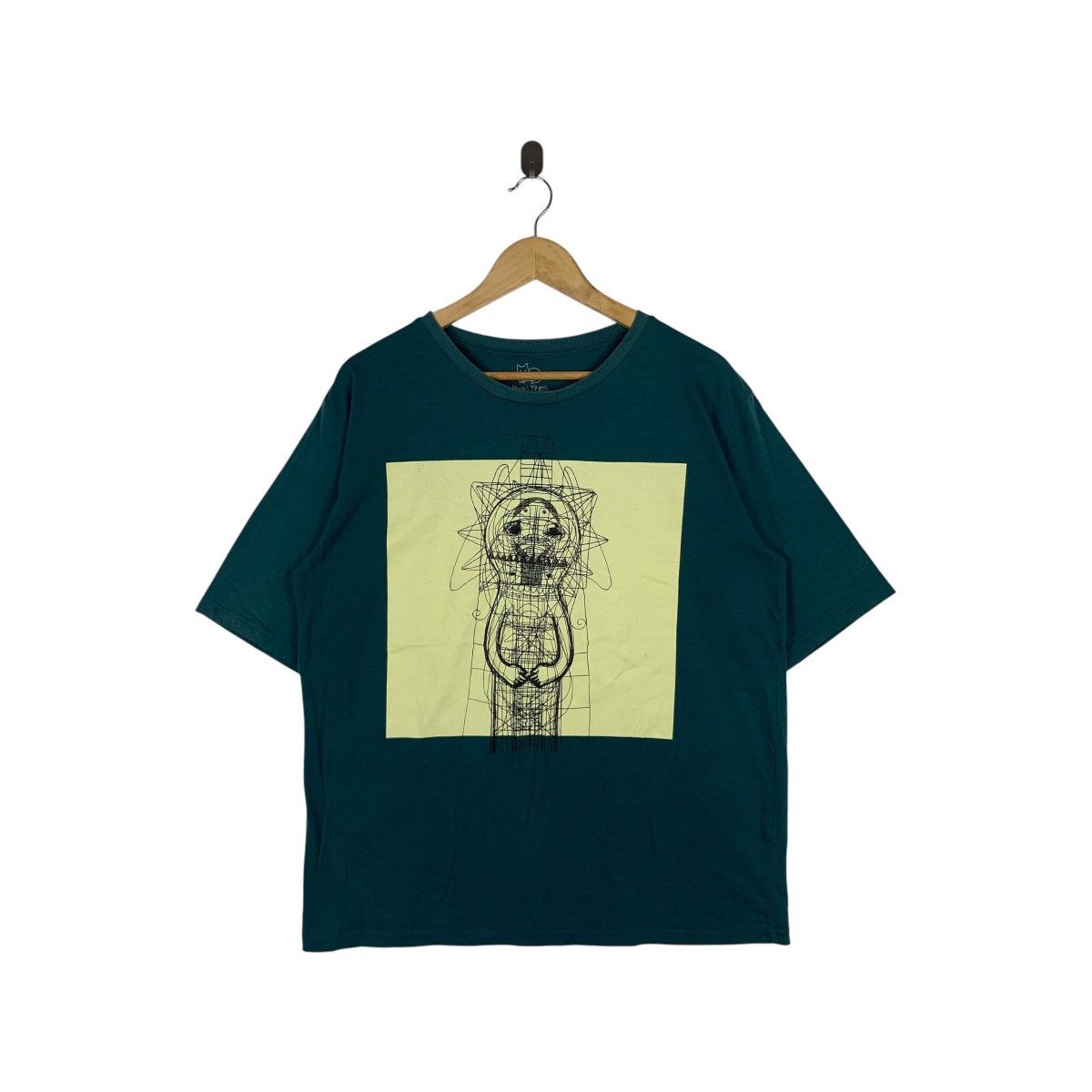 Vintage KENSHI YONEZU Japan Singer Stray Sheep Illustration Shirt Size L / US 10 / IT 46 - 1 Thumbnail