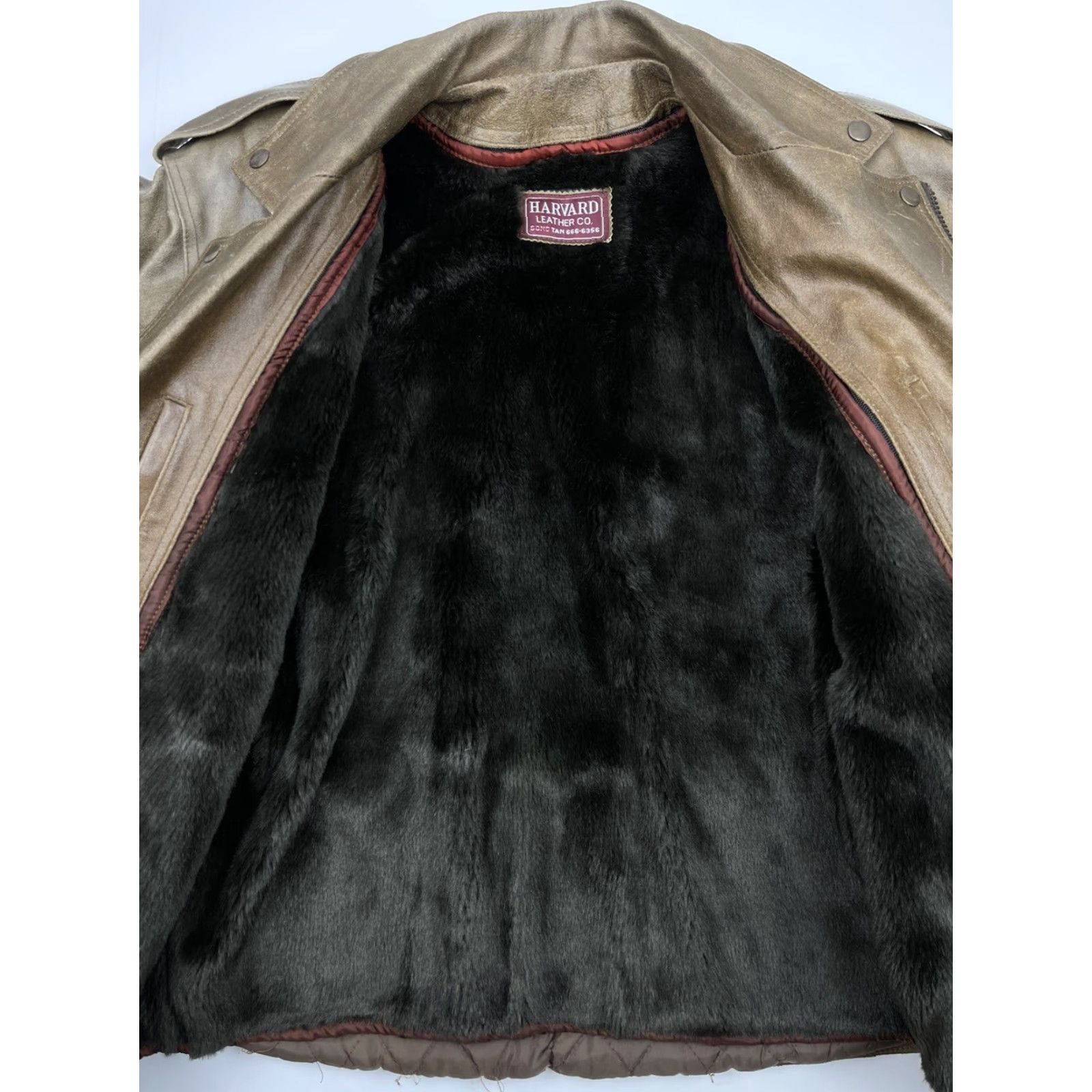 Vintage Harvard Leather Co. Leather Motorcycle Jacket Mens XL Cafe Zip Padded Riding Side Zip Lined Soft Size US XL / EU 56 / 4 - 4 Thumbnail