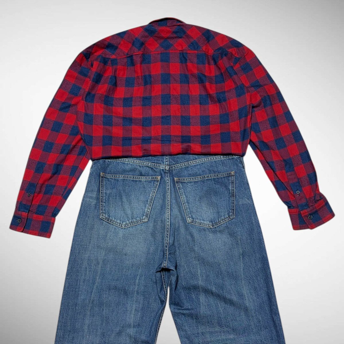 Balenciaga Balenciaga 2021SS Hybrid Flannel Shirt Denim Size US 32 / EU 48 - 6 Thumbnail