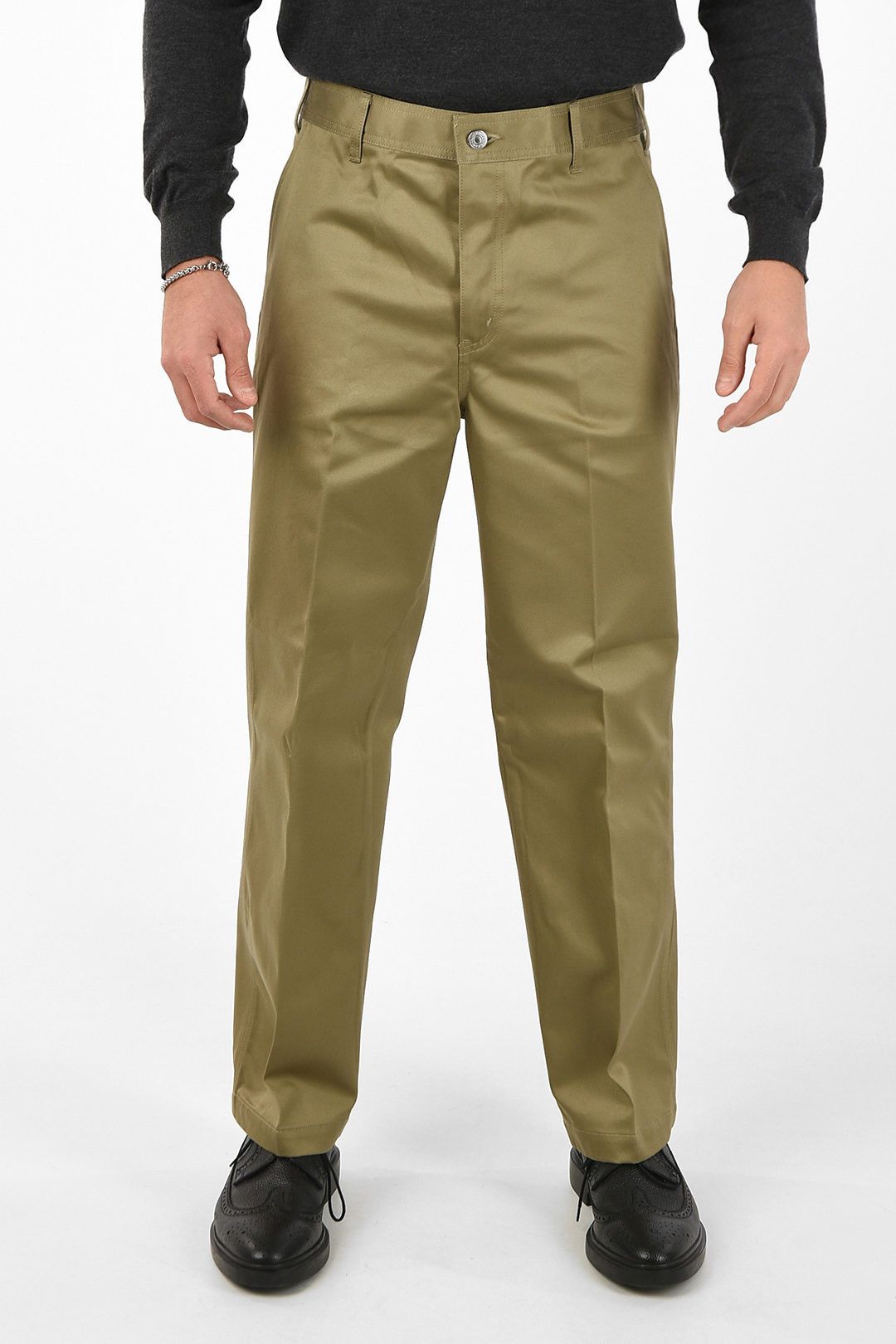 Celine og1mm0825 Cotton Straight Pant In Beige Size US 36 / EU 52 - 1 Thumbnail