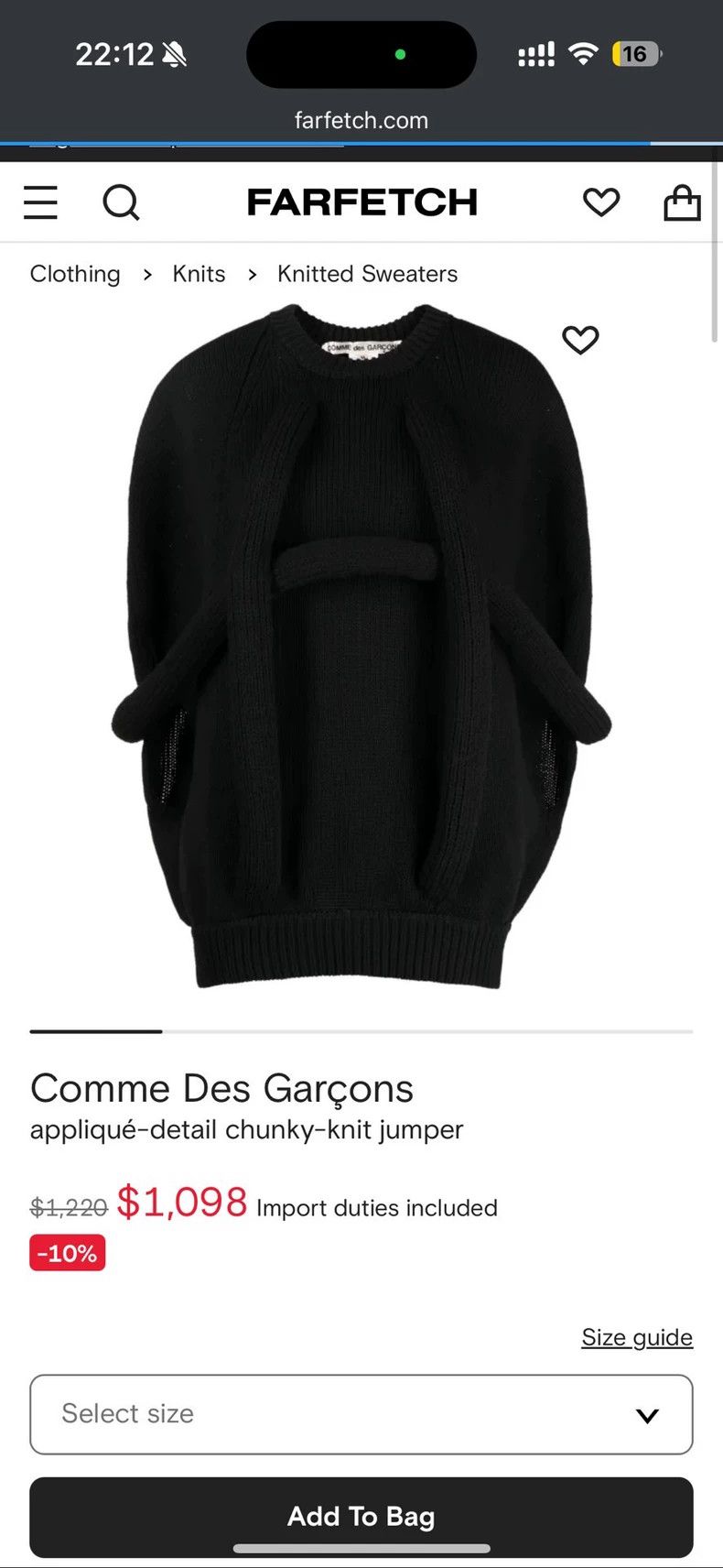 Comme des Garcons Comme Des Garcons Bat knit three-dimensional thick rope sw Size XS / US 0-2 / IT 36-38 - 7 Thumbnail