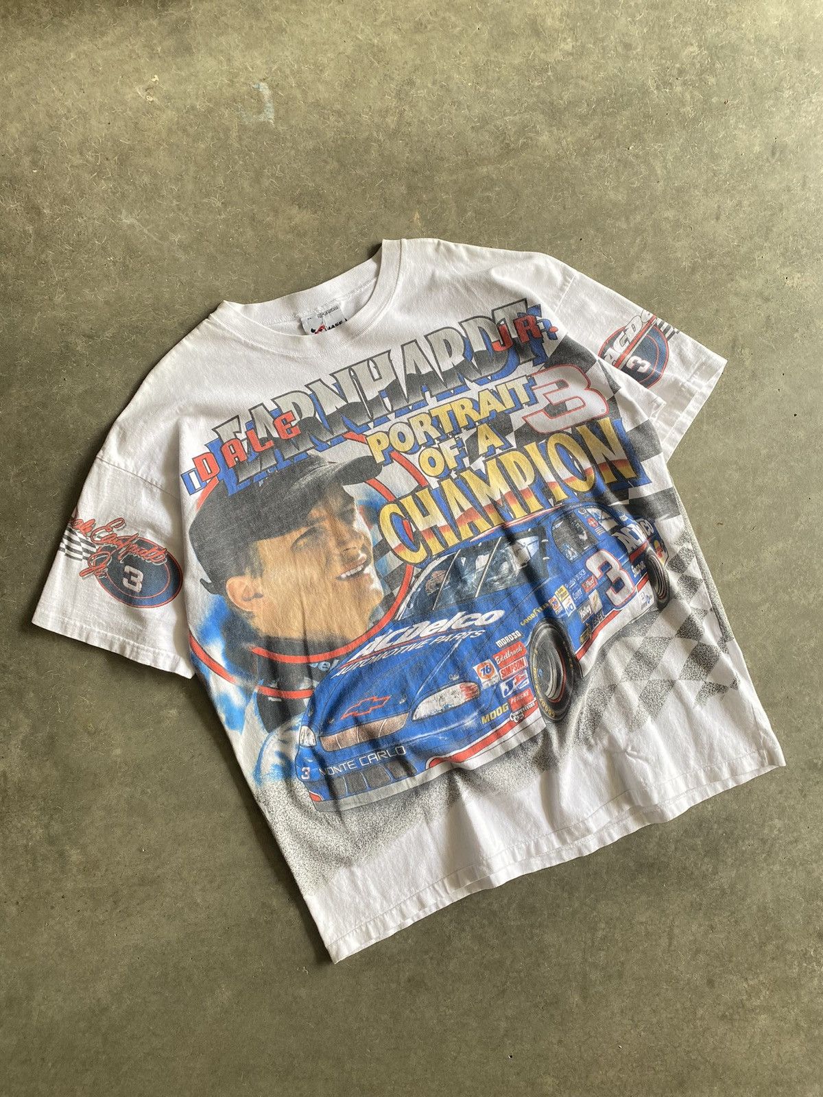 NASCAR 90s Dale Earnhardt Jr. AOP Vintage Tee Size US XL / EU 56 / 4 - 2 Thumbnail