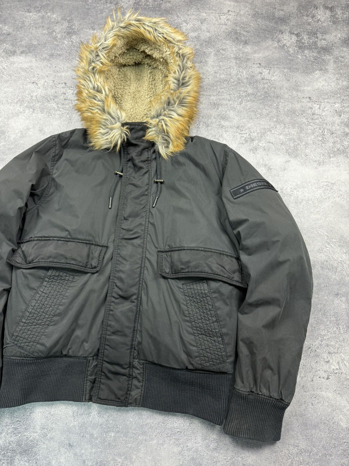 Diesel Diesel Y2K Fur Mohair Puffer Bomber Jacket Size US L / EU 52-54 / 3 - 5 Thumbnail