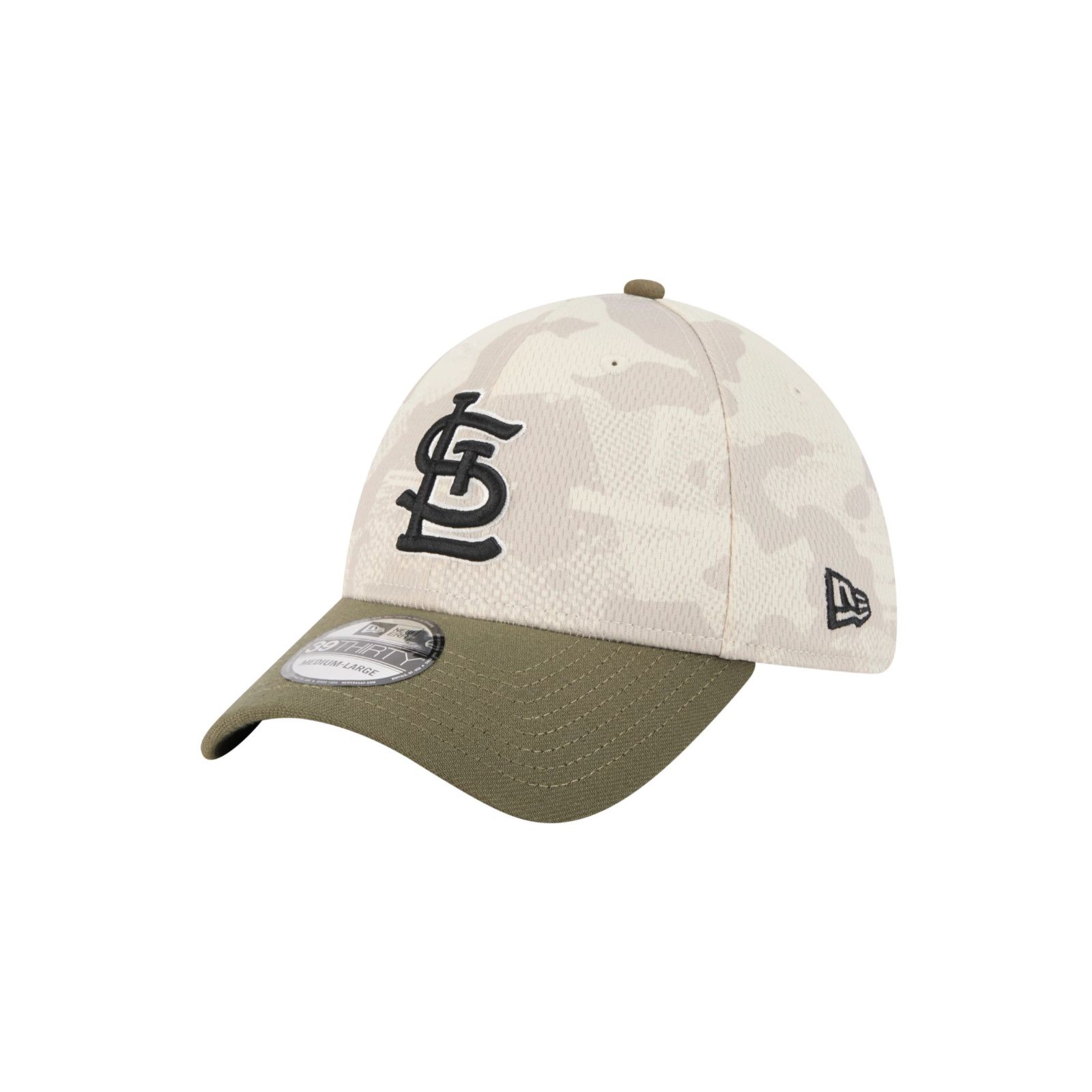 New Era St. Louis Cardinals Hat Cap Stretch Fit L/XL Camo Army Size ONE SIZE - 3 Thumbnail