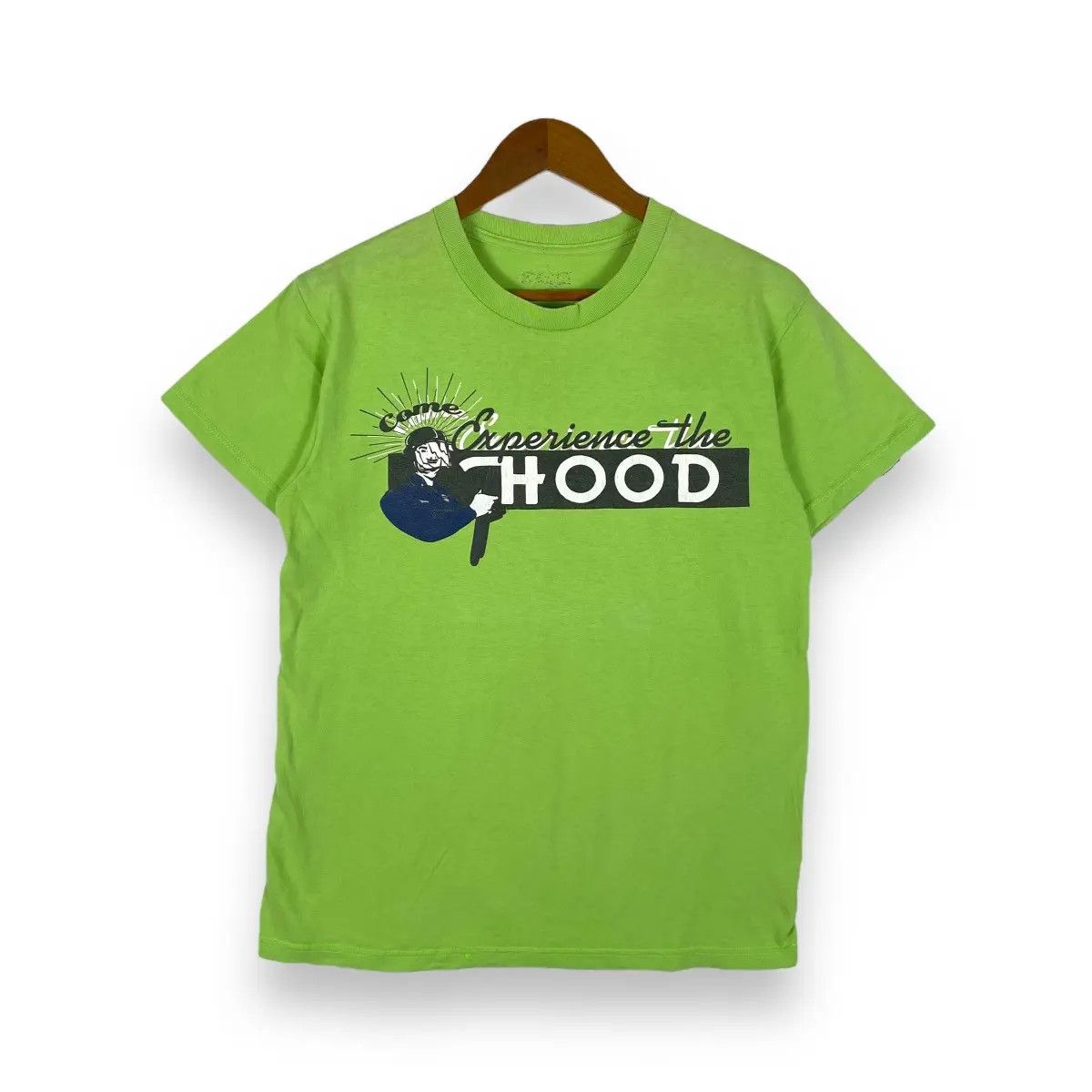 Vintage Vintage 00's X-LARGE Come Experience The Hood Distressed Tee Size US M / EU 48-50 / 2 - 1 Thumbnail