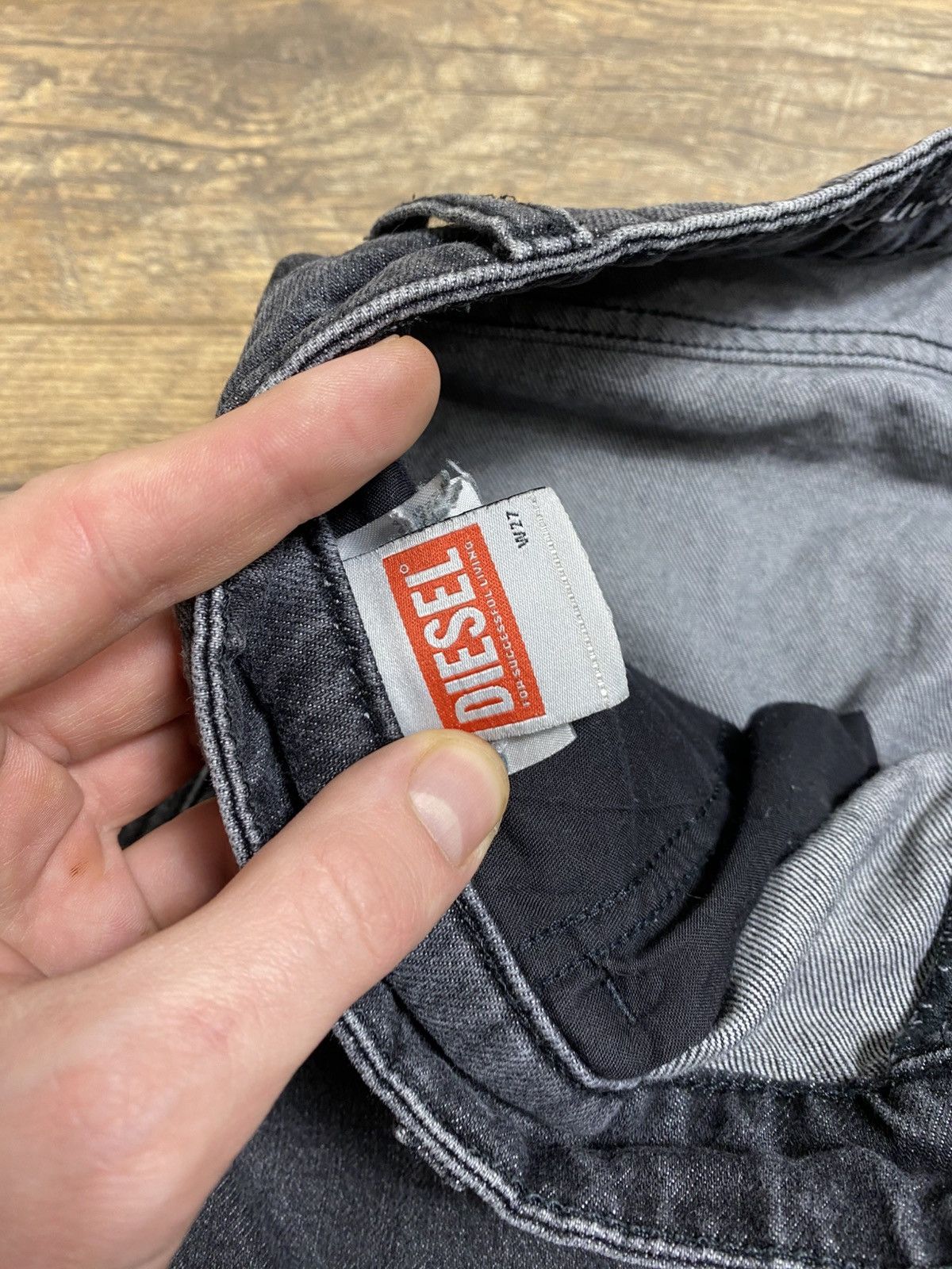 Diesel Diesel W27 Baggy Black Multi-Pocket Cargo Distressed Jeans Size US 32 / EU 48 - 4 Thumbnail