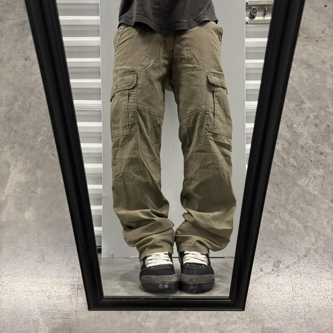 Japanese Brand × Vintage Crazy Vintage Y2K/2000s Grunge Khaki Brown Streetwear Cargo Pants! Size US 30 / EU 46 - 1 Thumbnail