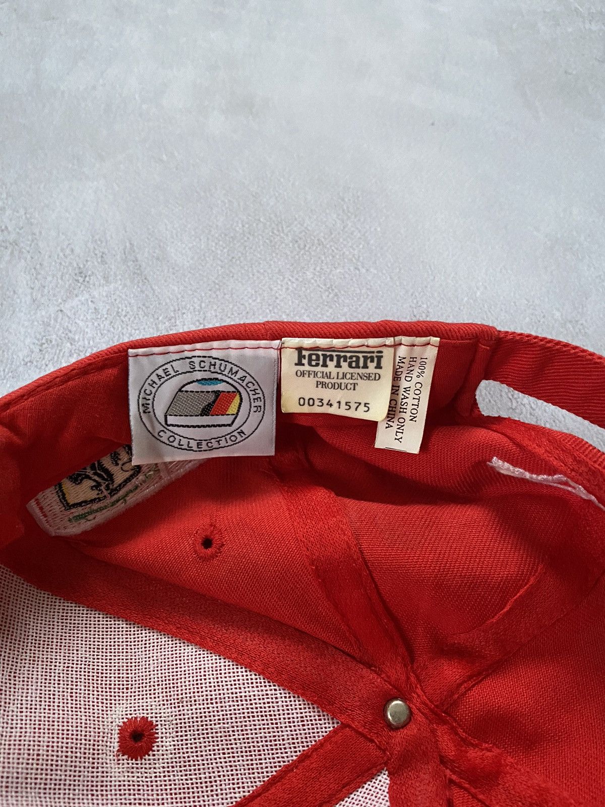Ferrari × Formula 1 × Vintage 2000 F1 World Champion Michael Schumacher Ferrari cap Size ONE SIZE - 5 Thumbnail