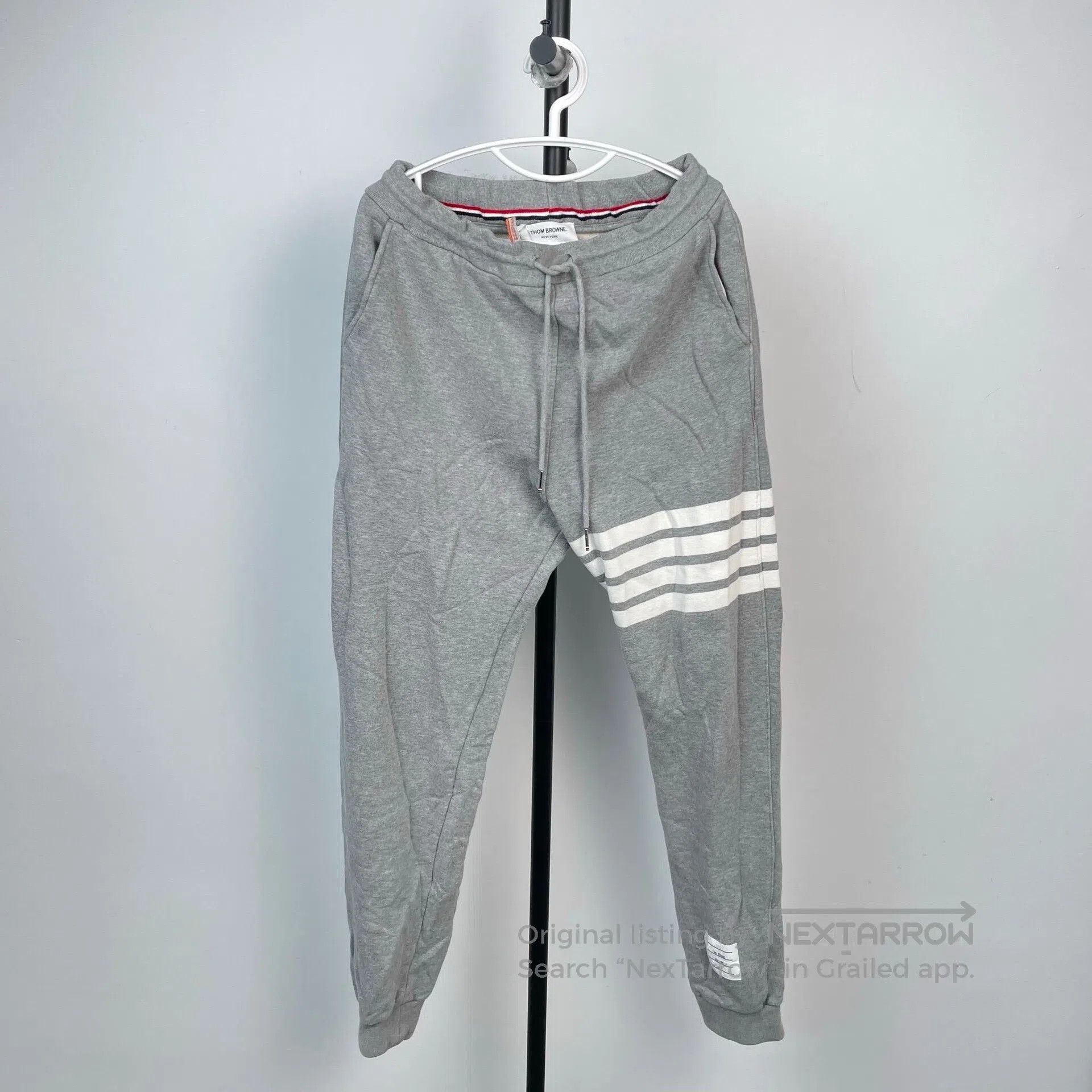 Thom Browne Thom Browne size XL Gray Four Stripe Long Pants| Size US 27 - 1 Thumbnail