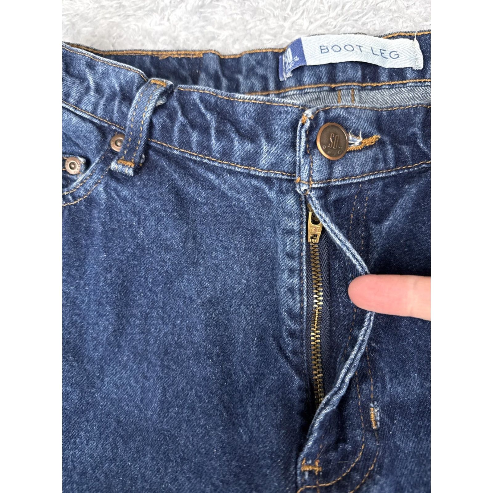 Denime SO Jeans Womens 9 Bootcut Jeans Blue Mid Rise 100% Cotton 5-Pocket Denim Boot Leg Casual Y2K Mens? Size 30" / US 8 / IT 44 - 5 Thumbnail