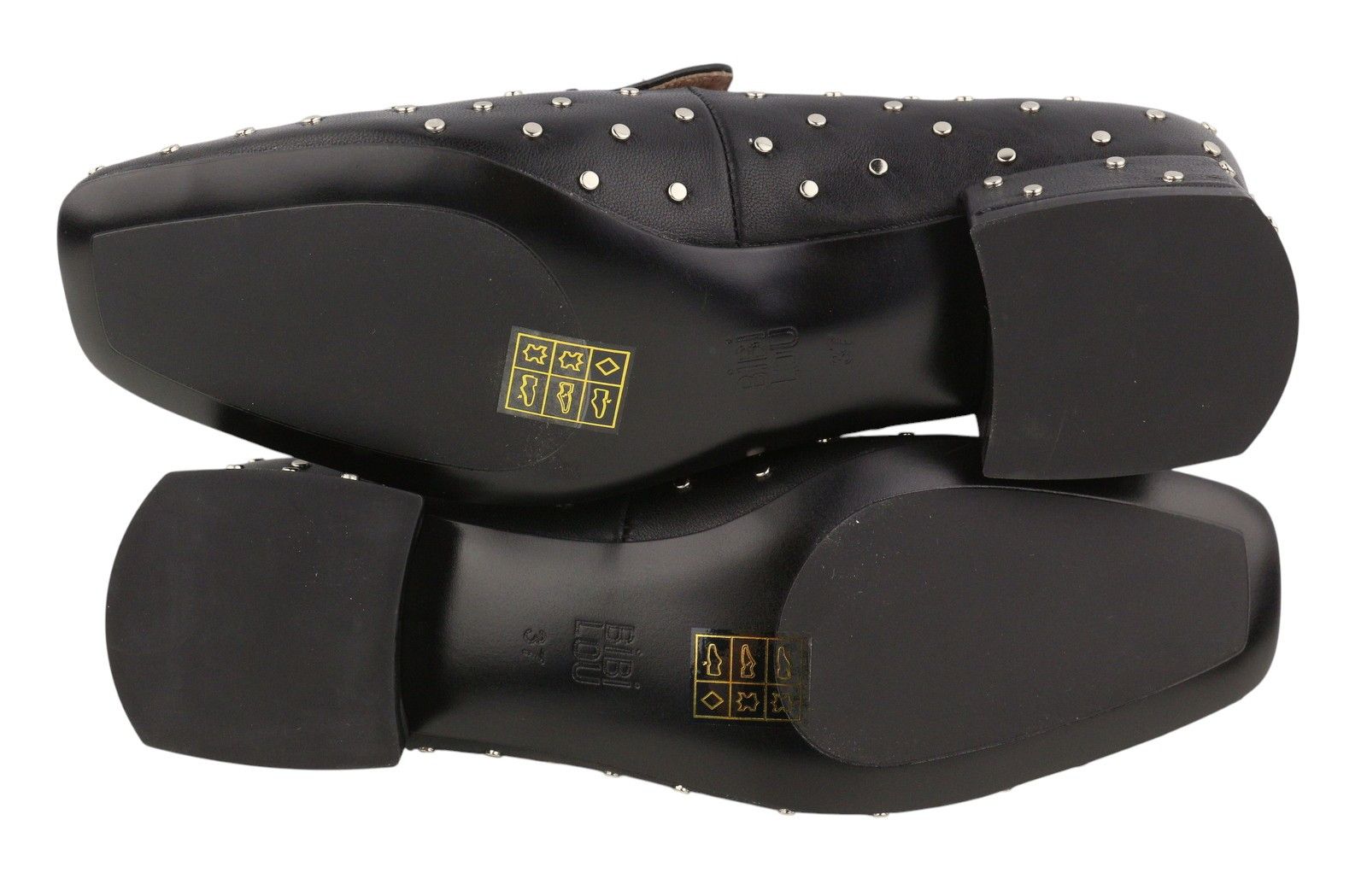 Other BIBI LOU LILIAN EU37 Black Leather Silver Studs Square 87559 Size US 6 / IT 36 - 9 Thumbnail
