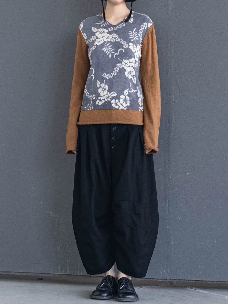 Comme des Garcons Comme Des Garcons Flower stitching wool knit top Size S / US 4 / IT 40 - 2 Thumbnail