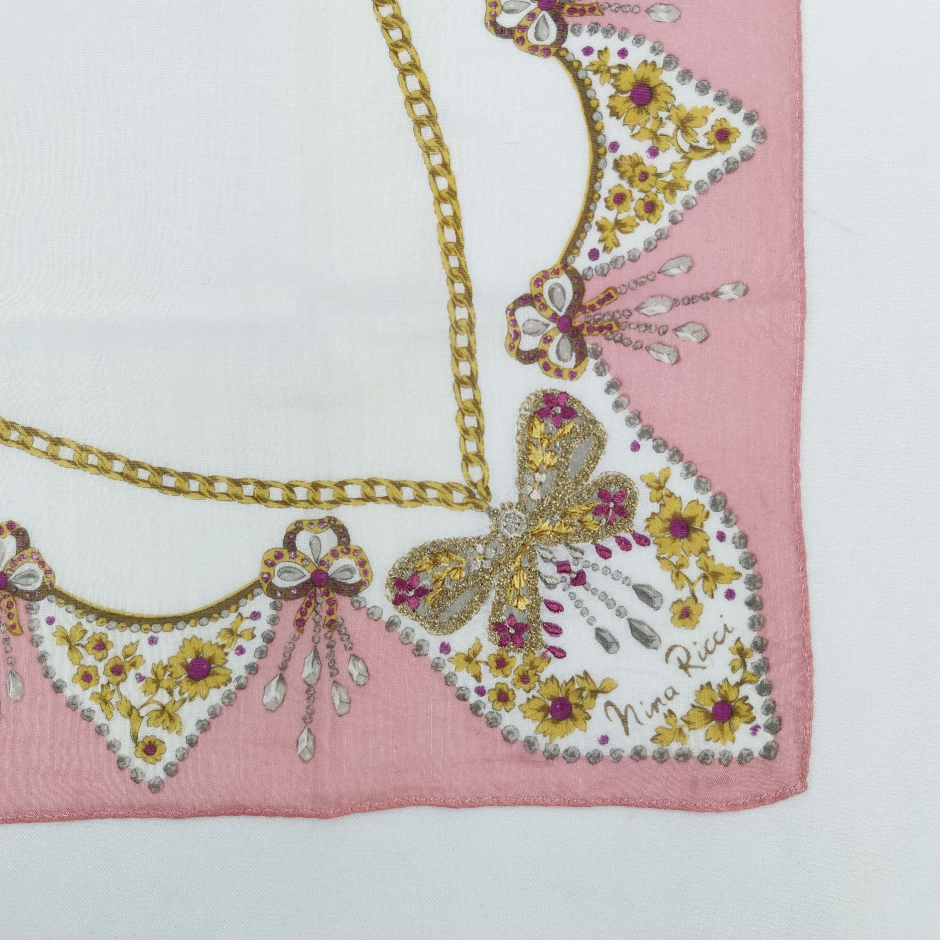 Japanese Brand Vintage Nina Ricci Handkerchief Neckerchief Bandana Size ONE SIZE - 3 Thumbnail