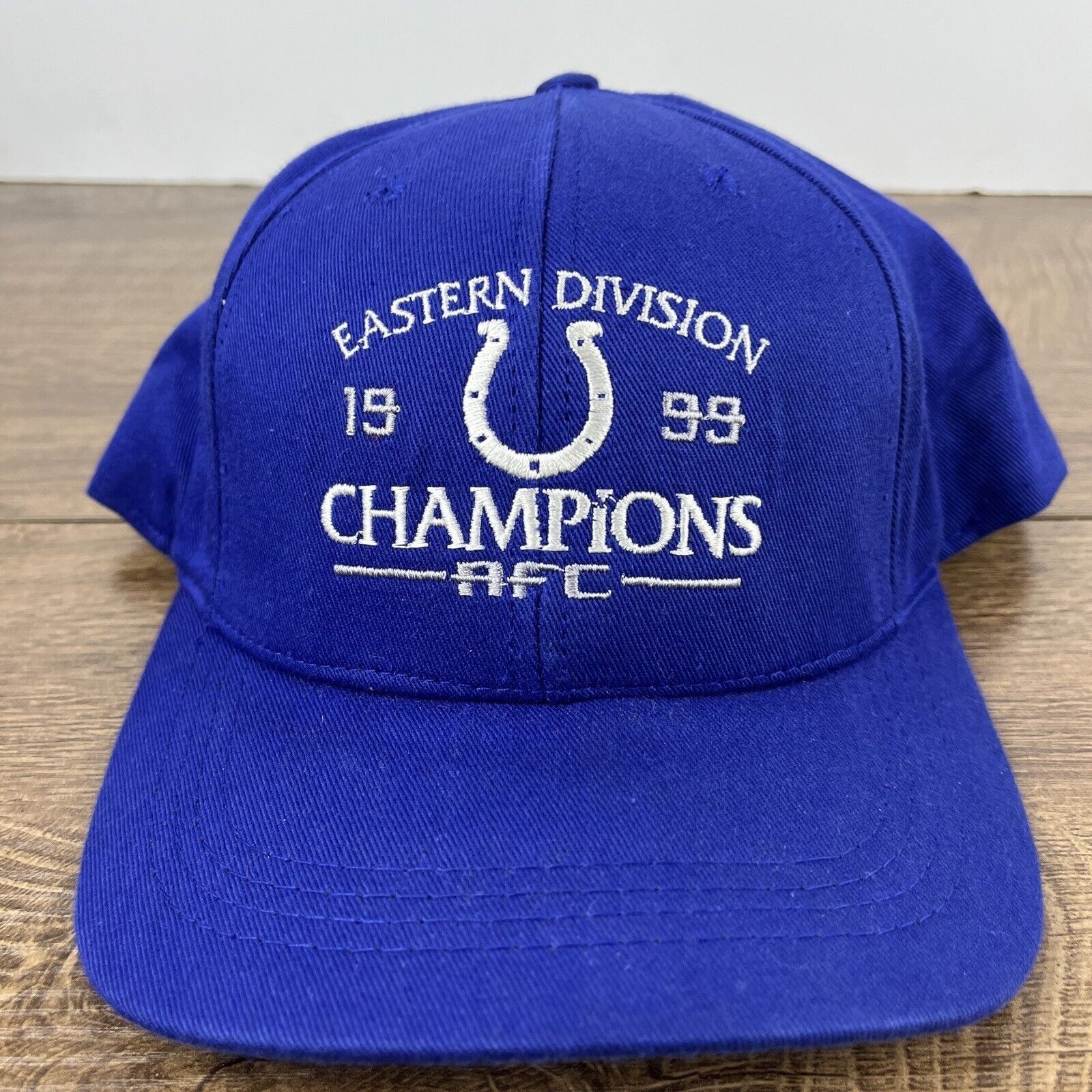 Other Indianapolis Colts Hat Blue Hat Adjustable 1999 AFC Champion Size ONE SIZE - 6 Thumbnail