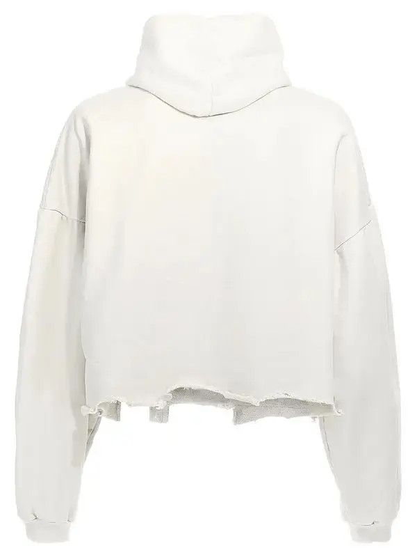 Balenciaga o1bcso1str0326 Cropped Hoodie in White/Blue Size US XL / EU 56 / 4 - 2 Thumbnail