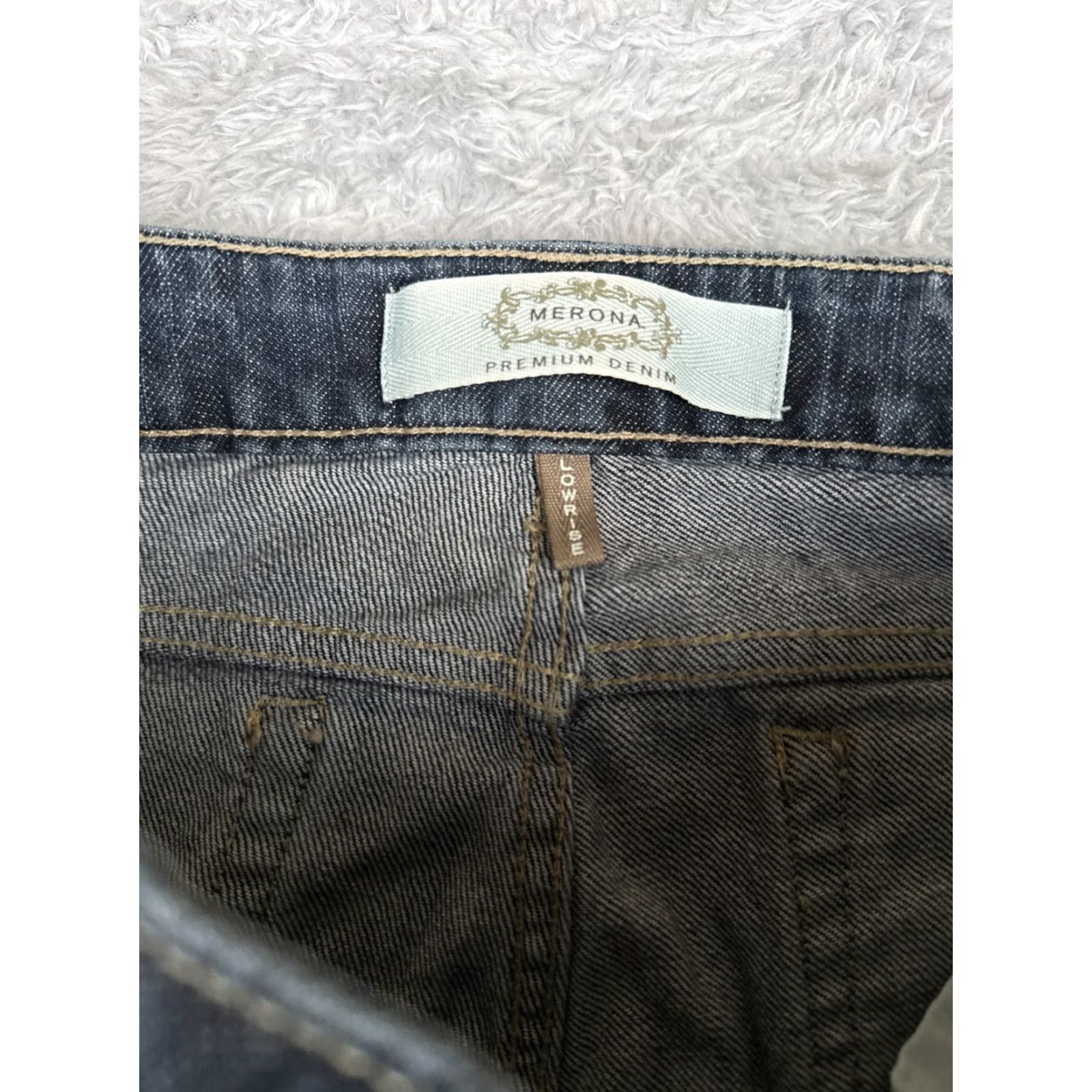 Merona VINTAGE Merona Women's Jeans Bootcut Low Rise 30x31 Denim Cotton Blend Blue 90s Womens Size 30" / US 8 / IT 44 - 6 Thumbnail