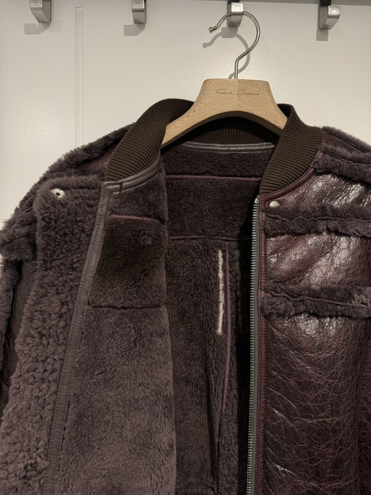 Rick Owens RICK OWENS SHEARLING GIRDERED BOMBER 48 Size US M / EU 48-50 / 2 - 11 Thumbnail