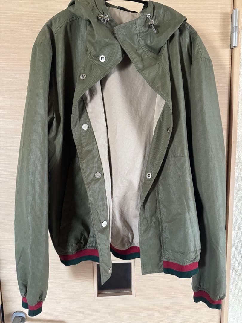 Gucci GUCCI Nylon Hooded Jacket Olive Green XL Size US XL / EU 56 / 4 - 3 Thumbnail