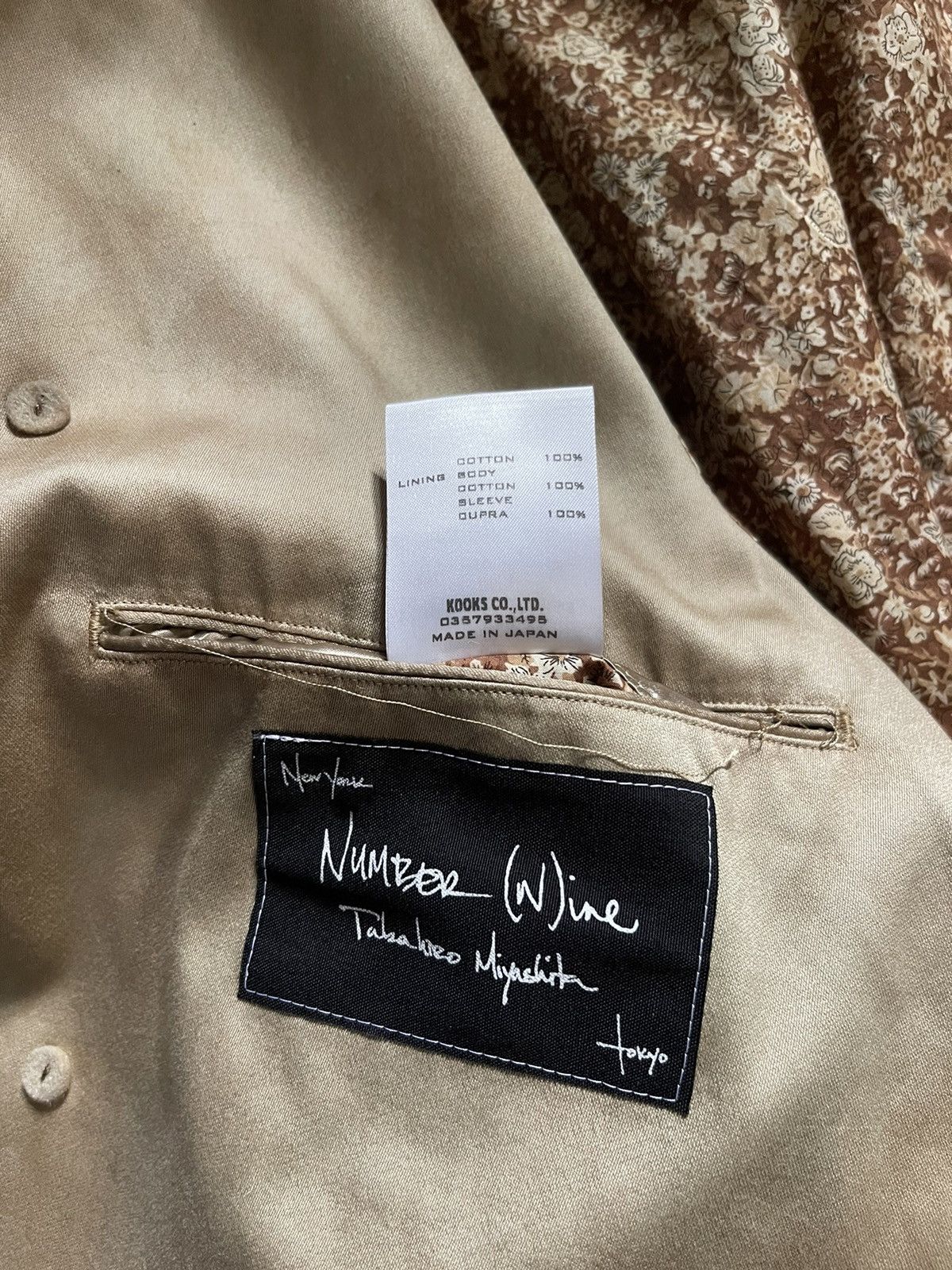Number (N)ine Number (N)ine Floral Lined Jacket Size US S / EU 44-46 / 1 - 13 Thumbnail