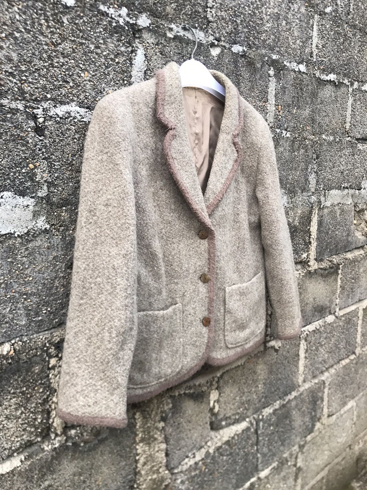 Japanese Brand × Vintage ⚡️Andre Bercher Wool Cropped Coat Size S / US 4 / IT 40 - 2 Thumbnail