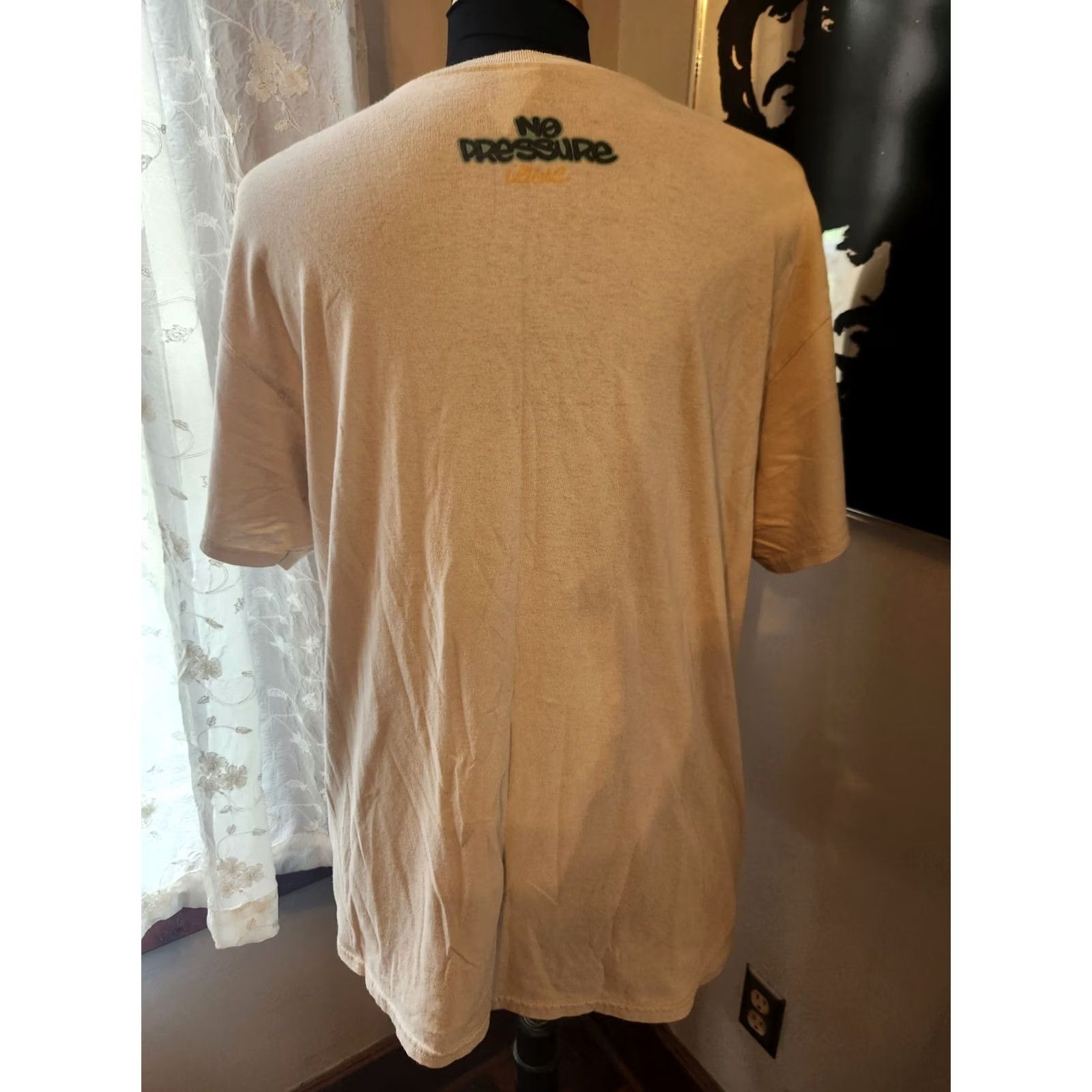 Gildan Logic No Pressure T-Shirt Beige Short Sleeve Double Sided XL Mens Size US XL / EU 56 / 4 - 2 Thumbnail