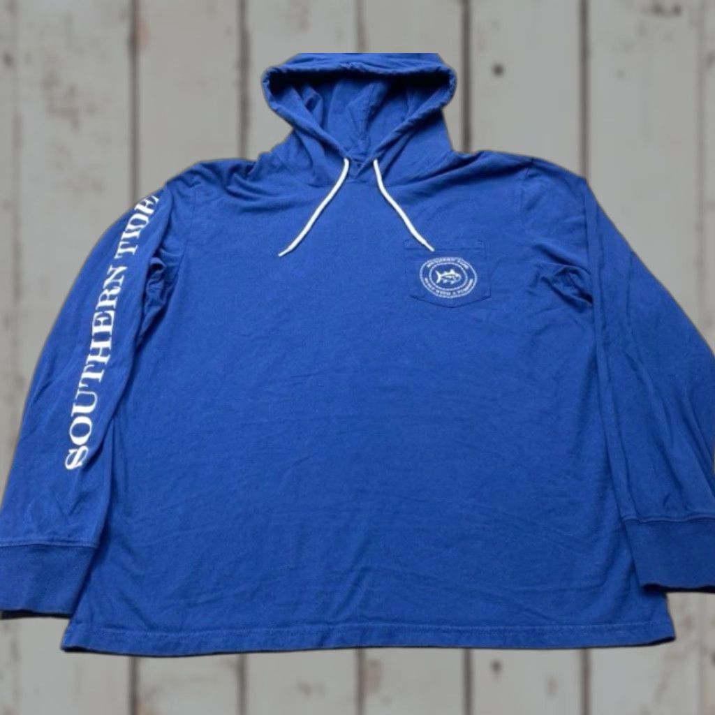 Southern Tide Southern Tide Hoodie Mens Large Blue Long Sleeve Back Graphic Pocket 8285 Size US L / EU 52-54 / 3 - 1 Thumbnail
