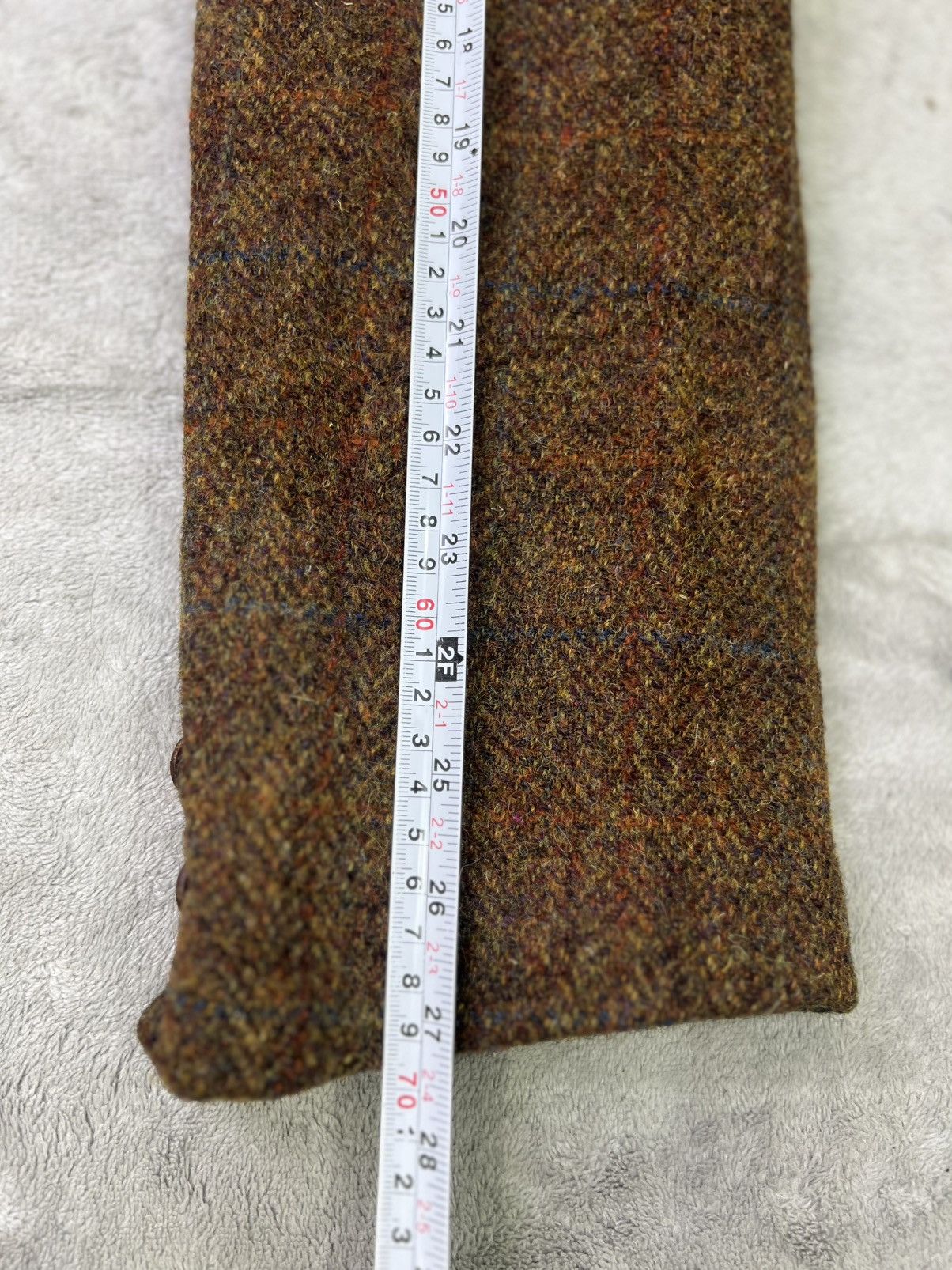 Harris Tweed Vintage Harris Tweed Brown Windowpane Wool Blazer Jacket Men Size 52R - 13 Thumbnail