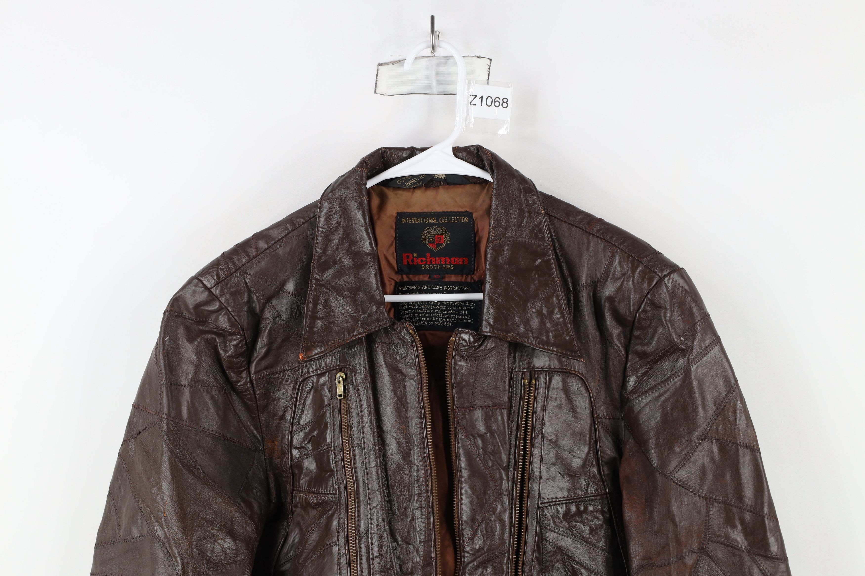 Vintage Vintage 60s 70s Streetwear Side Buckle Leather Jacket Brown Size US L / EU 52-54 / 3 - 2 Thumbnail