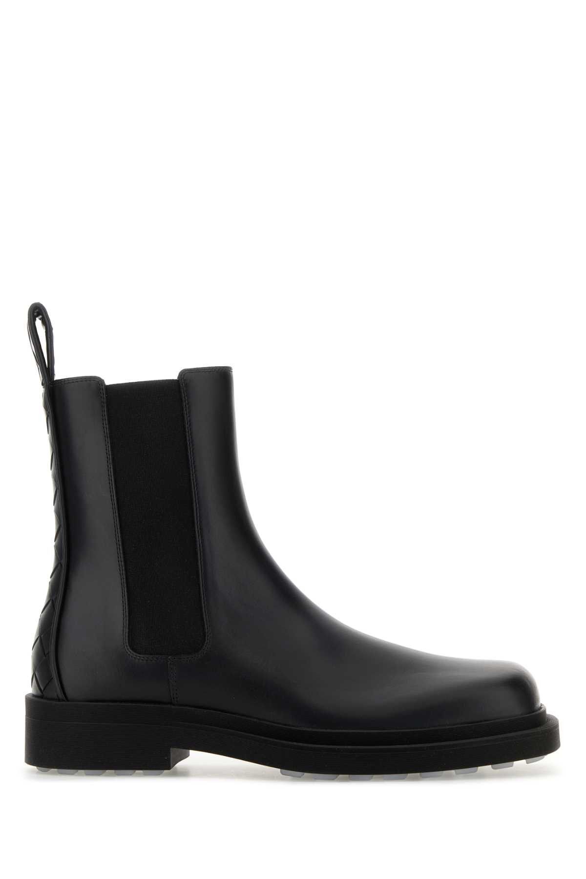 Bottega Veneta Black Leather Chelsea Ben Ankle Boots Size US 12 / EU 45 - 1 Thumbnail