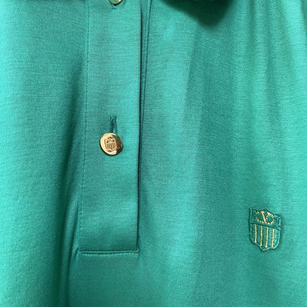 Valentino Varentino garavanl Green Pleated Shoulder Polo Shirt Size M / US 6-8 / IT 42-44 - 8 Thumbnail