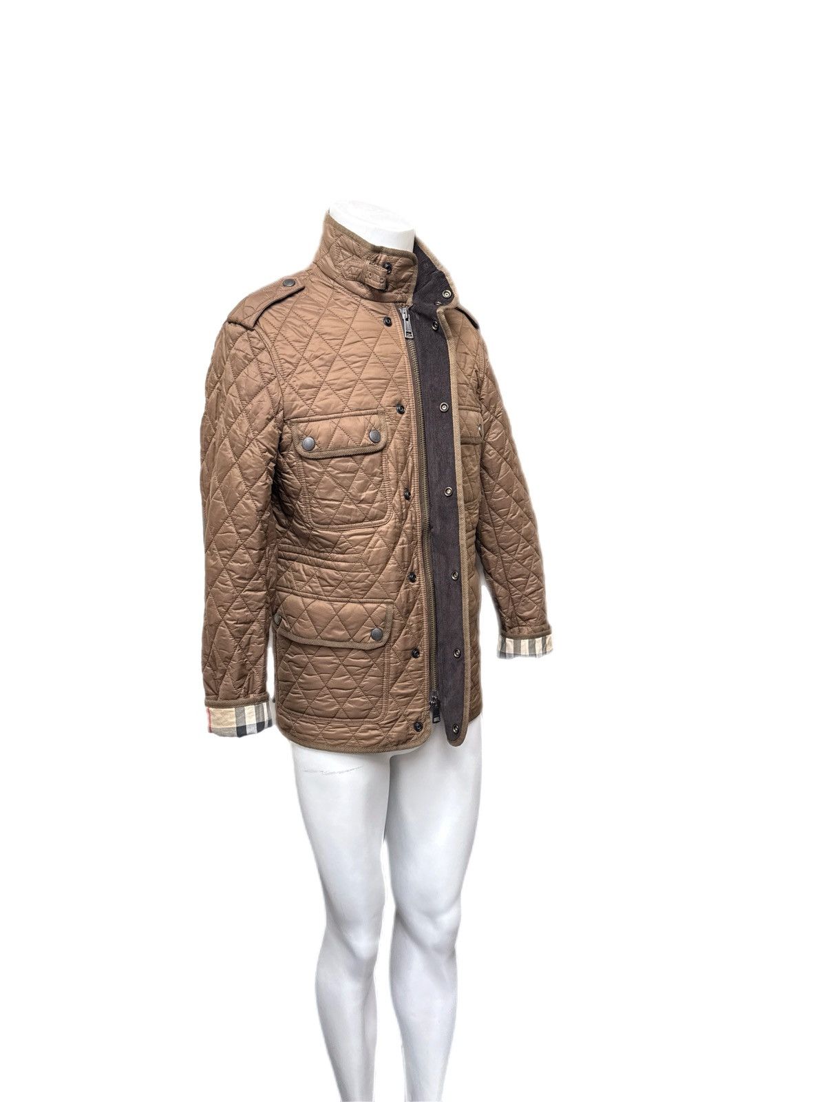 Burberry Burberry brit men’s mushroom Russell quilted jacket large Size US L / EU 52-54 / 3 - 3 Thumbnail