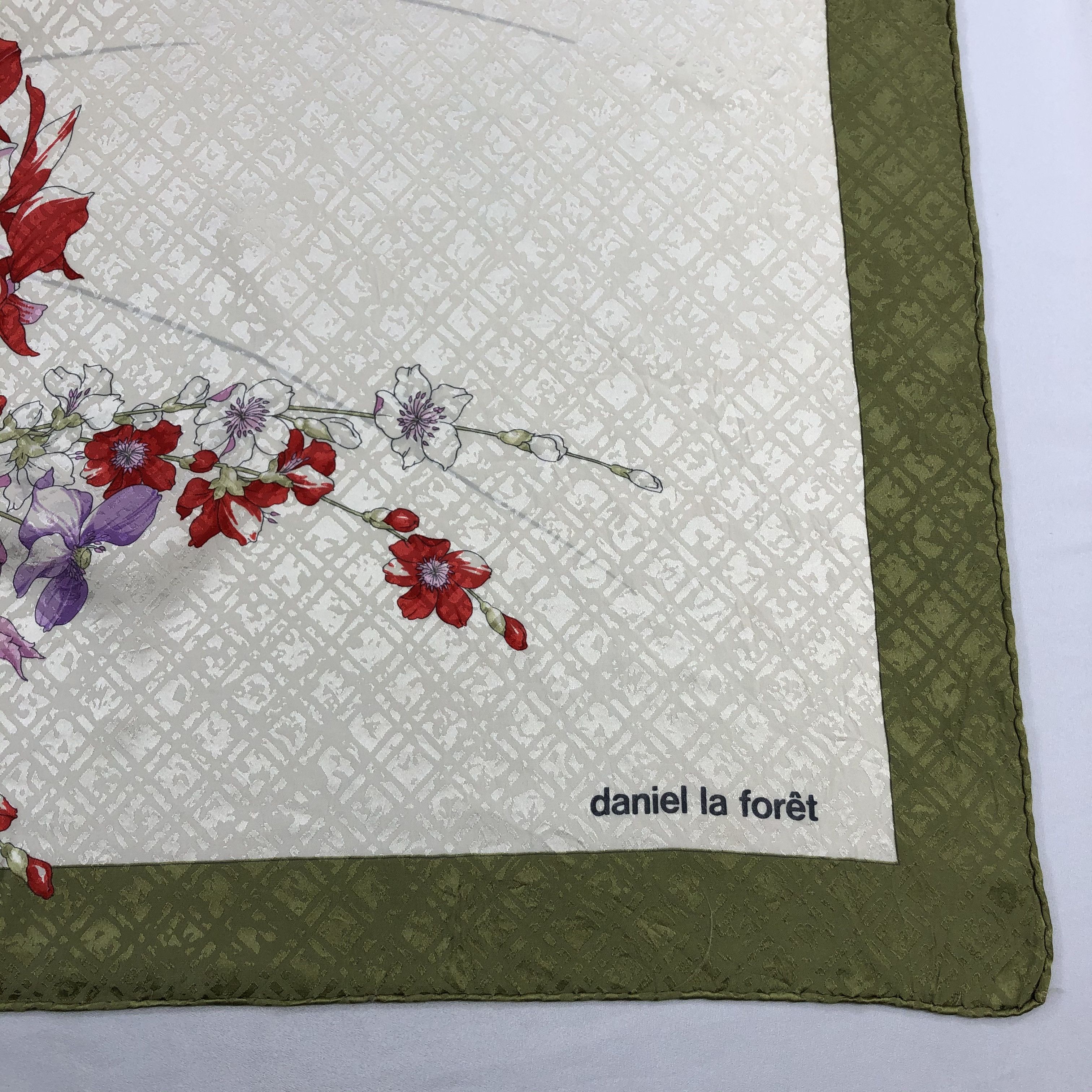 Vintage Vintage Daniel La Foret Silk Scarf Size ONE SIZE - 5 Thumbnail