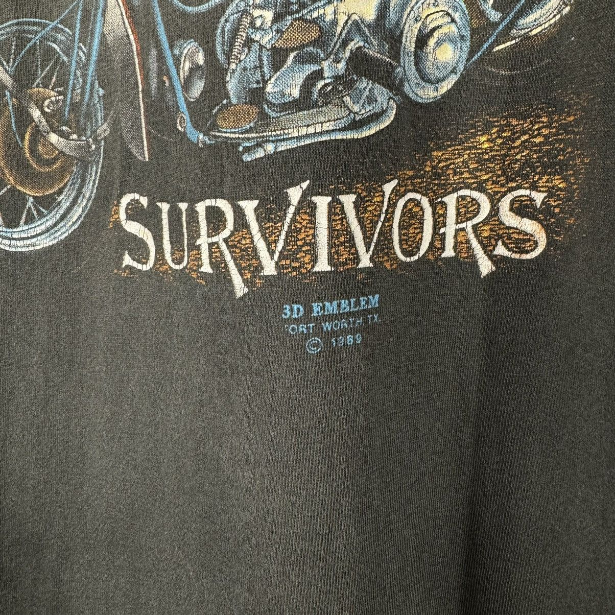 Vintage Vintage 1989 3D Emblem Harley Davidson Survivors Wolf tee Size US L / EU 52-54 / 3 - 5 Thumbnail