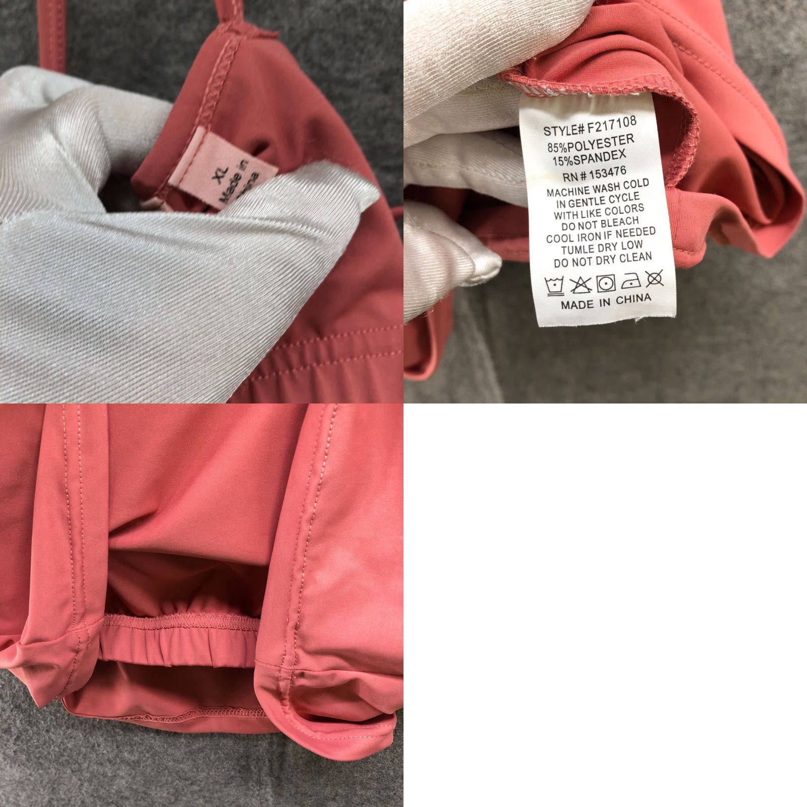 Vintage Flex Time Sports Bra Cami Top Womens XL Pink Cropped Longline Training Active Size XL / US 12-14 / IT 48-50 - 8 Thumbnail
