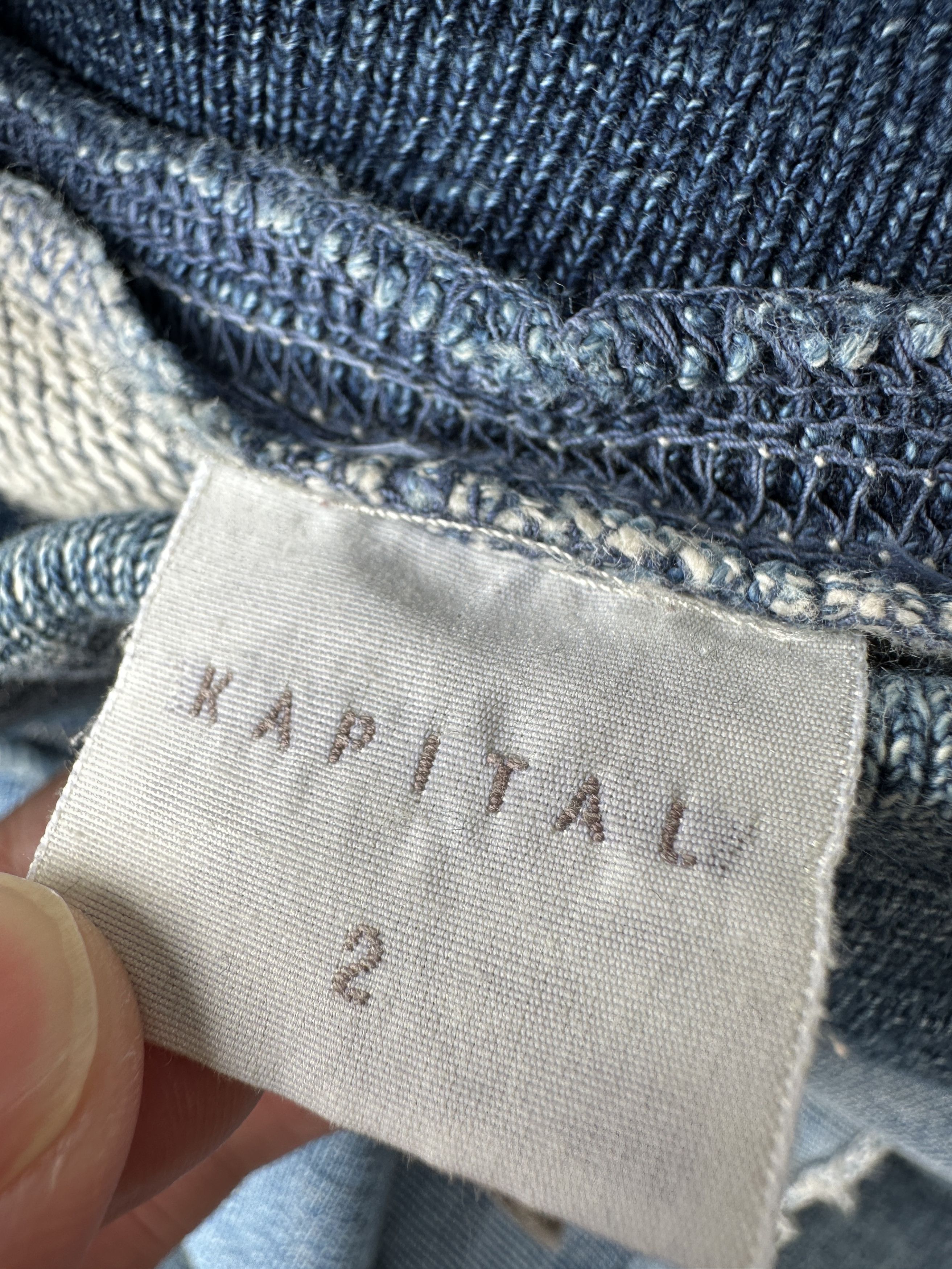 Kapital Kountry 2009 Buckleback denim Old man and the sea Boro Sweatpants Size US 33 - 12 Thumbnail