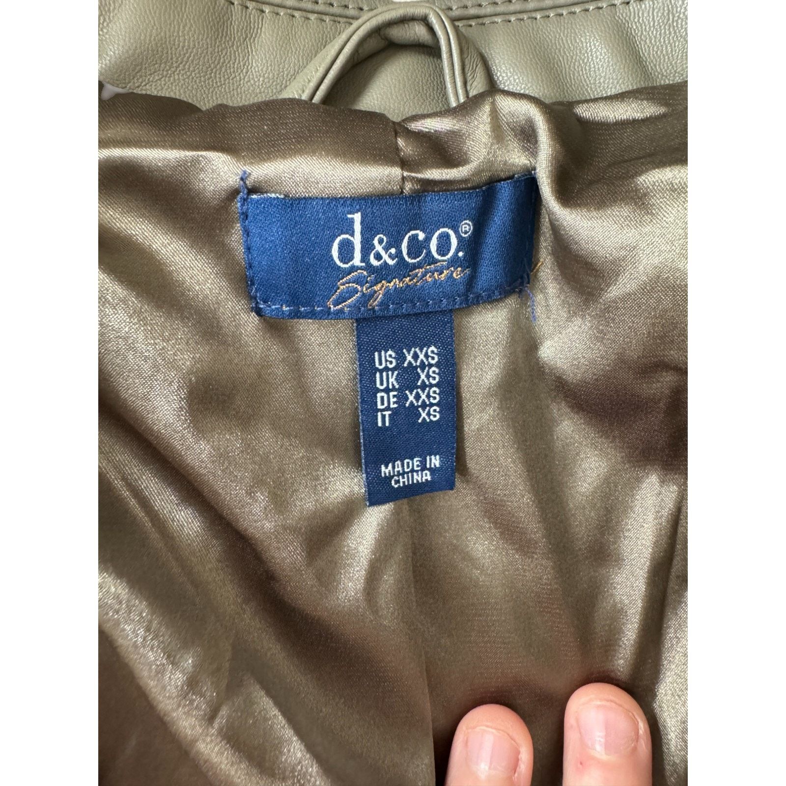 Denim & Co. Denim & Co. Signature Faux Leather Blazer Olive XX-Small Size XXS / US 00 / IT 34 - 13 Thumbnail