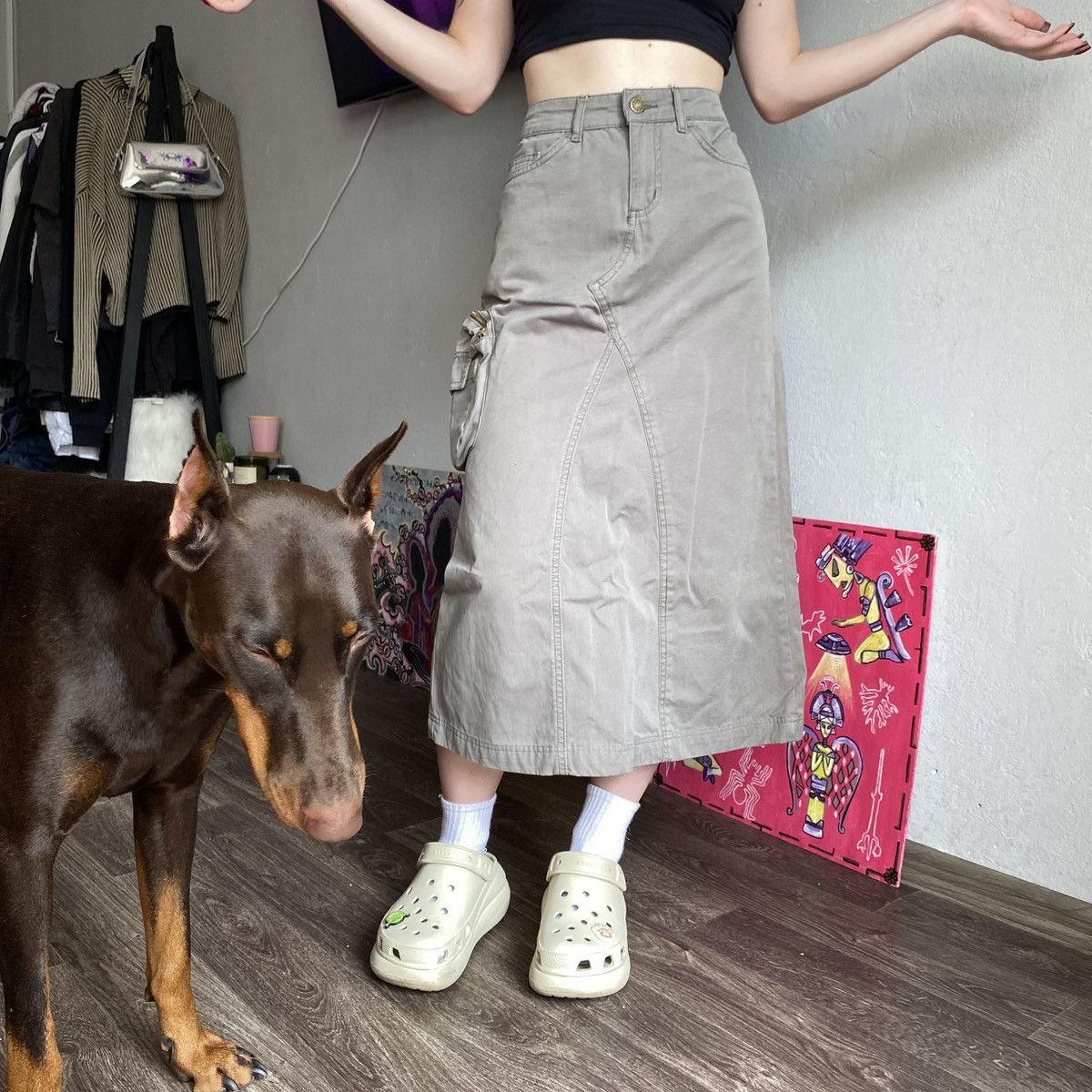 Japanese Brand × Vintage Vintage Y2K Multi pocket Skirt Size 34" / US 12 / IT 48 - 4 Thumbnail