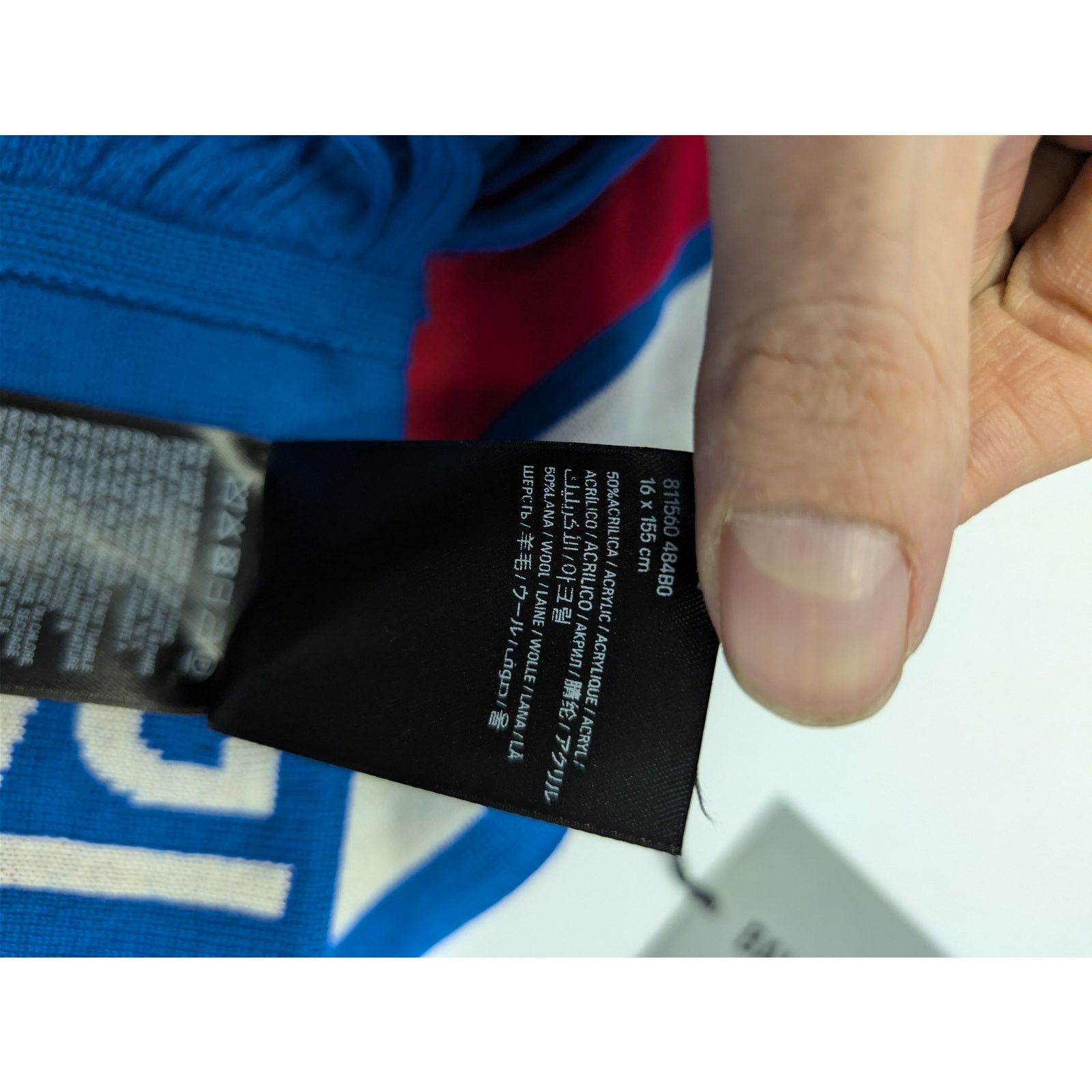 Balenciaga o1rshd1 Size: OS / Q:2 / Football Scarf in Blue/Multicolor Size ONE SIZE - 15 Thumbnail
