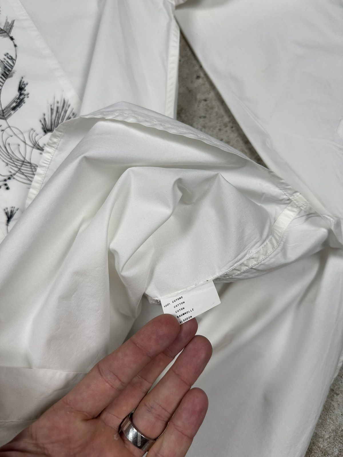 Etro Etro Milano Floral Embroidered Long Sleeve White Shirt Size US L / EU 52-54 / 3 - 10 Thumbnail